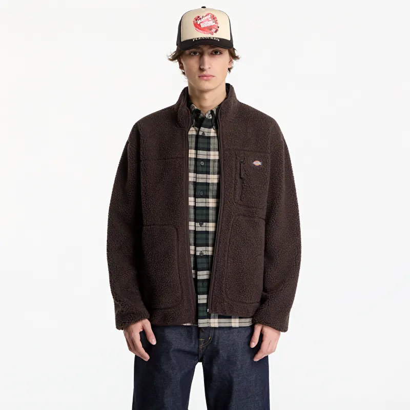 Kampsun Dickies Mount Hope Fleece Dark Brown