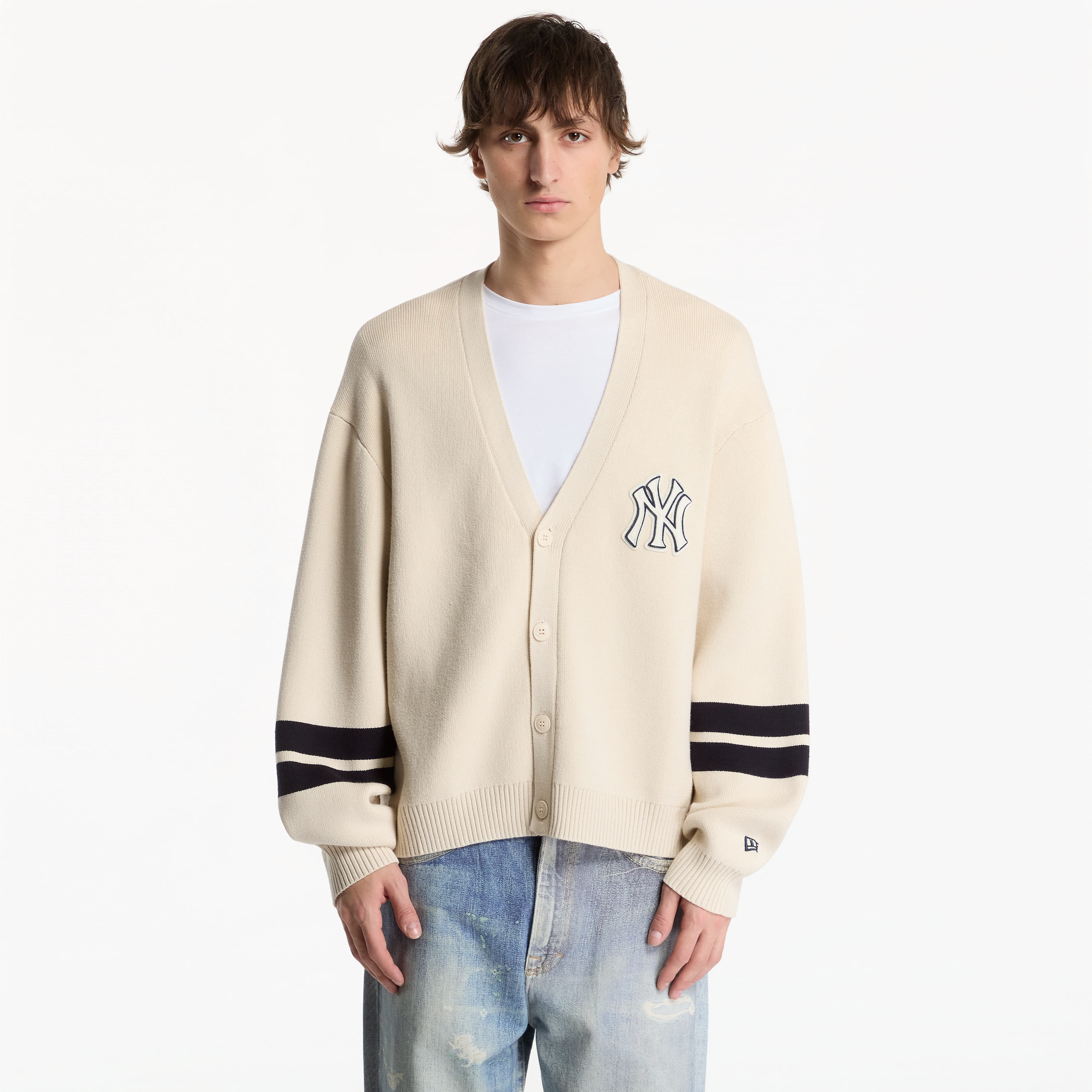 Пуловер New Era MLB Knit Cardigan New York Yankees UNISEX Light Caramel M