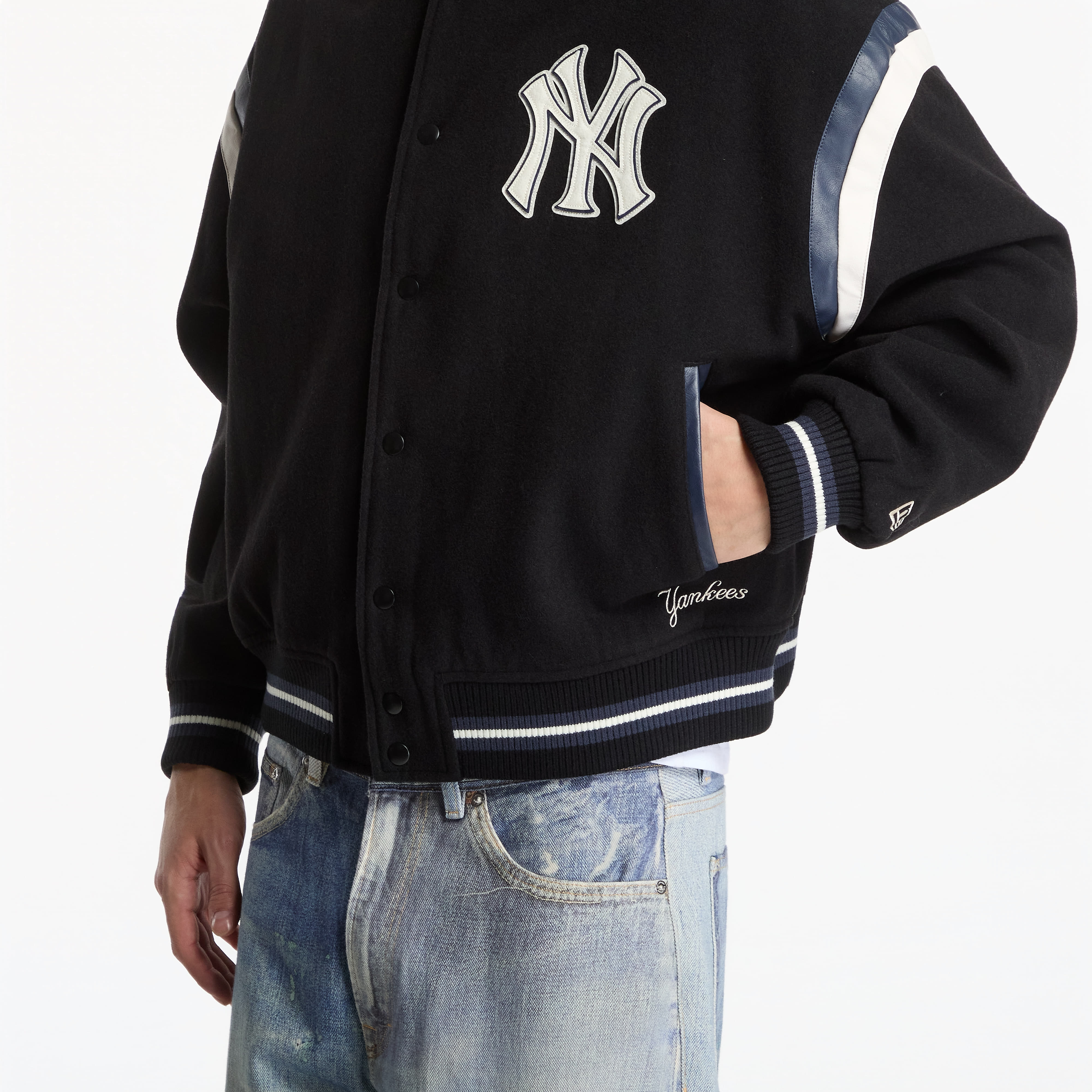 Μπουφάν New Era MLB DS Varsity Jacket New York Yankees UNISEX Black XL