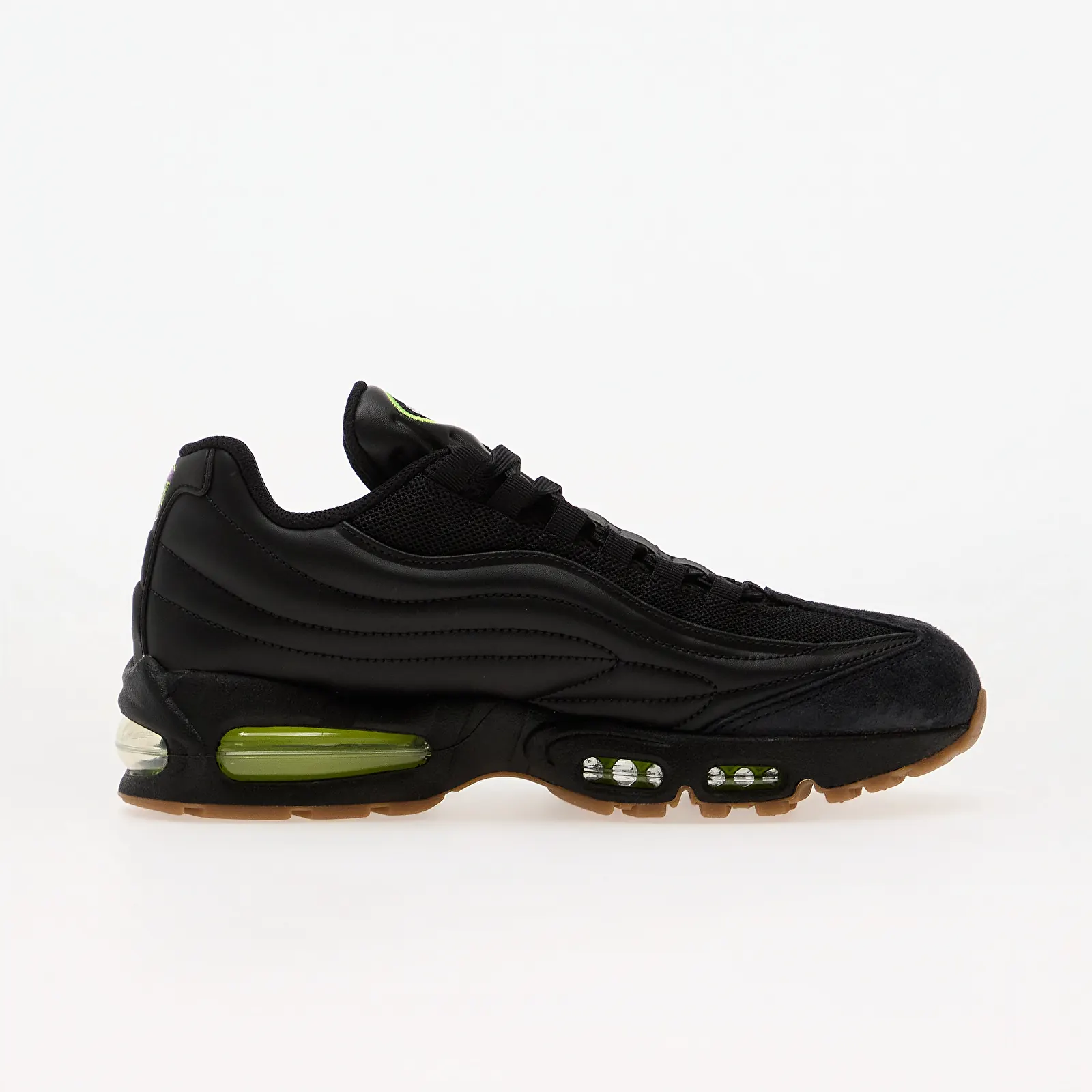 Чоловічі кросівки Nike Air Max 95 Big Bubble Premium Black/ White-Gum Med Brown-Volt