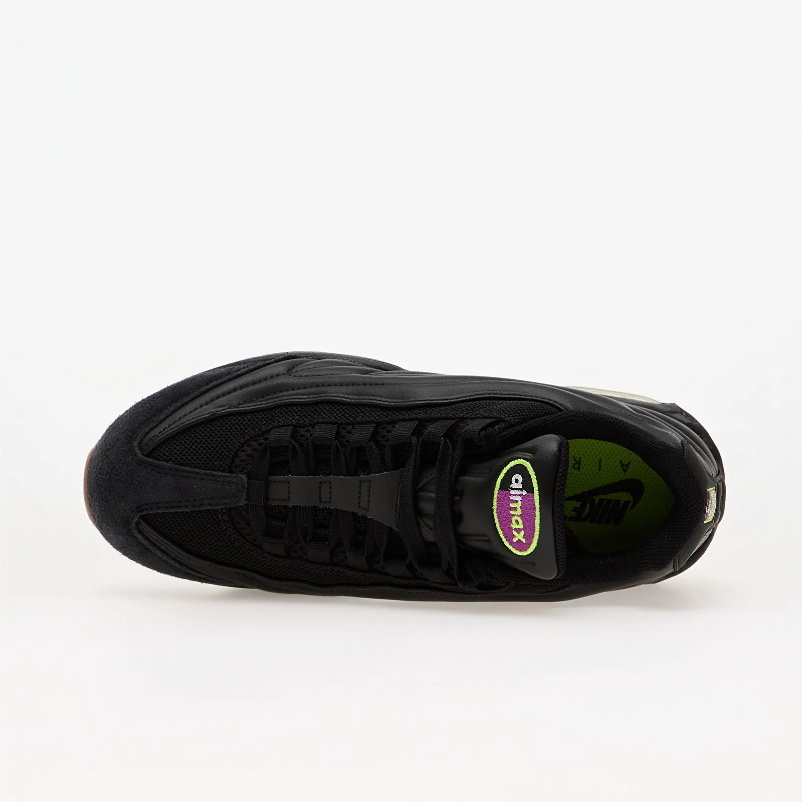 Чоловічі кросівки Nike Air Max 95 Big Bubble Premium Black/ White-Gum Med Brown-Volt