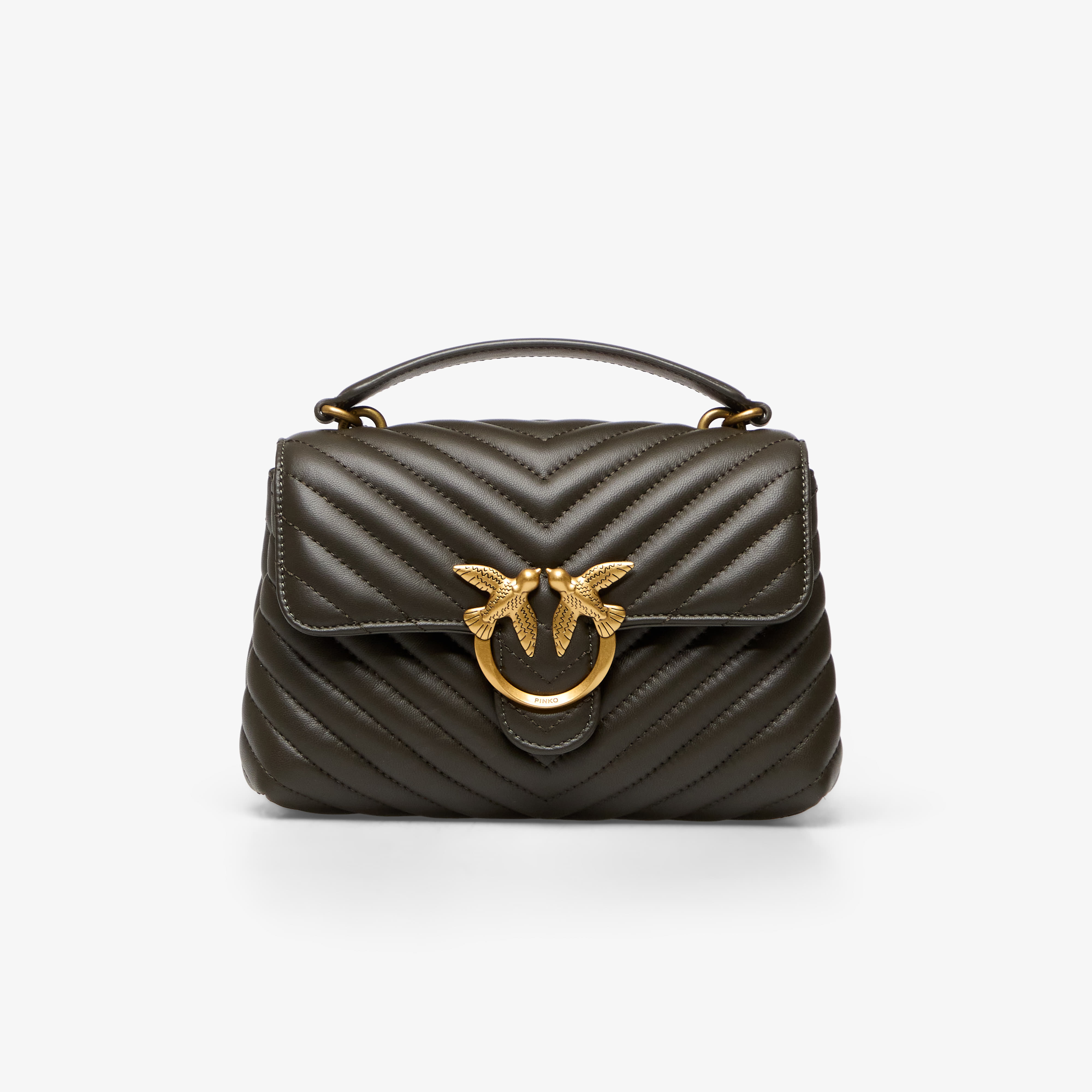 Pinko Love Lady Puff Mini Cl Sheep Nappa Verde Fang Universal