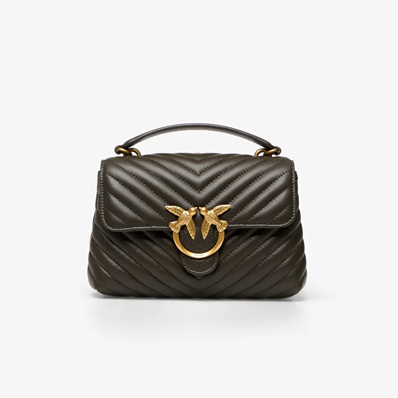 Pinko Love Lady Puff Mini Cl Sheep Nappa Verde Fang