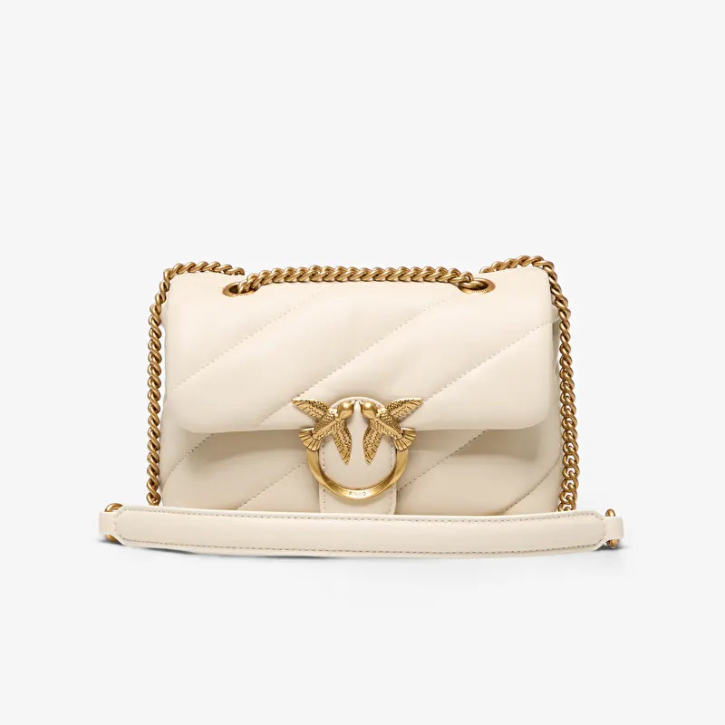 Pinko Love Mini Puff Cl Sheep Nappa Avorio