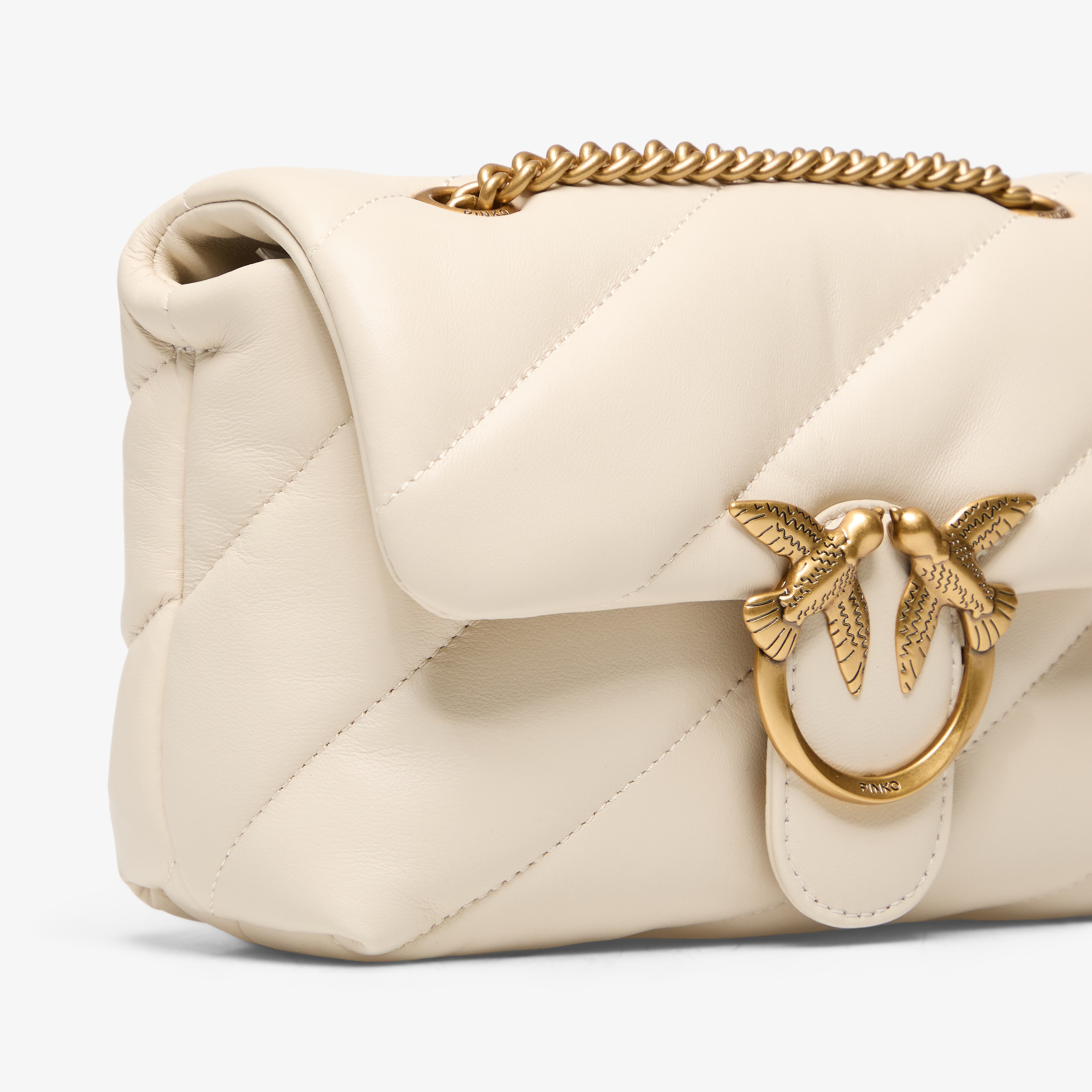 Pinko Pinko Love Mini Puff Cl Sheep Nappa Avorio Universal - 5