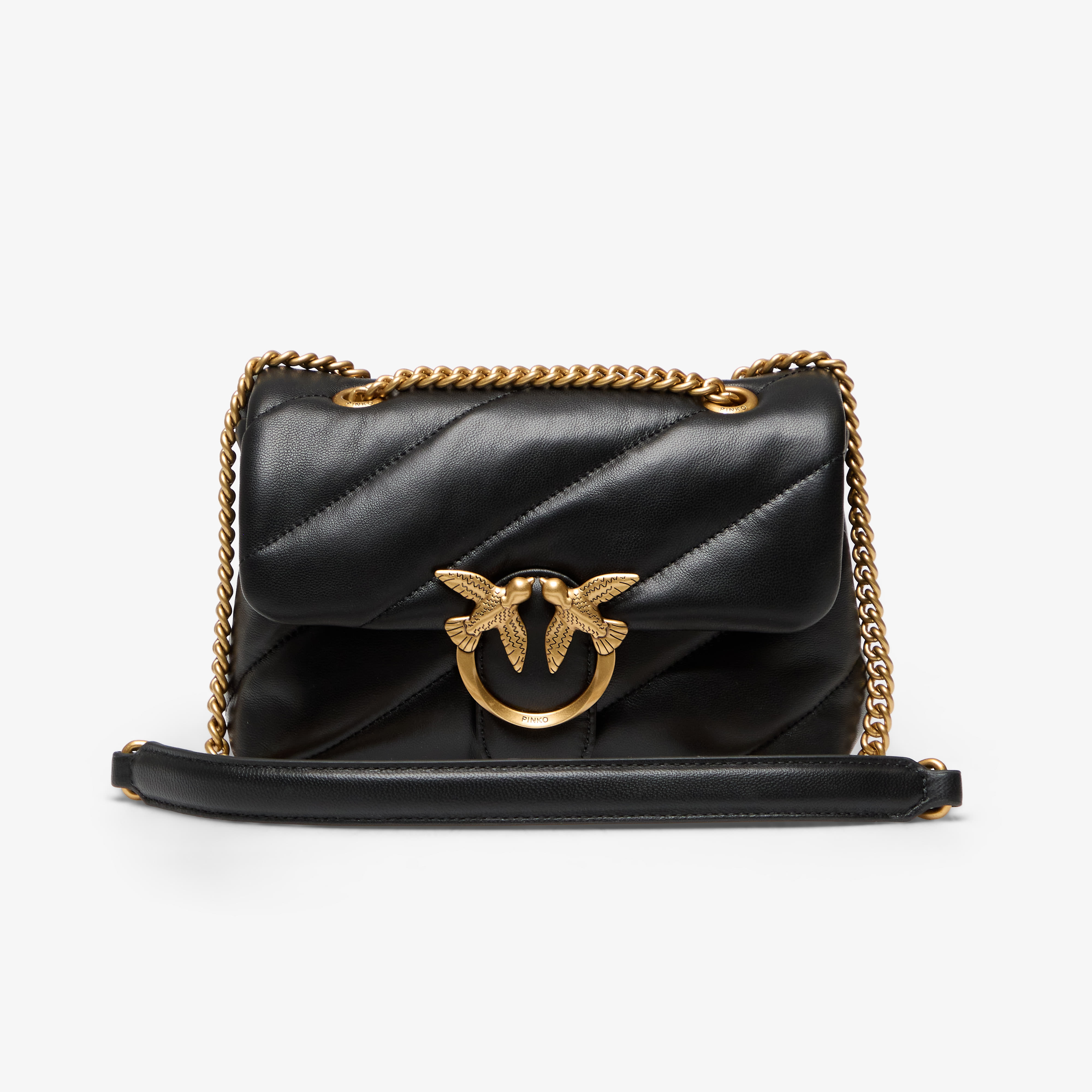 Pinko Love Mini Puff Cl Sheep Nappa Black Universal