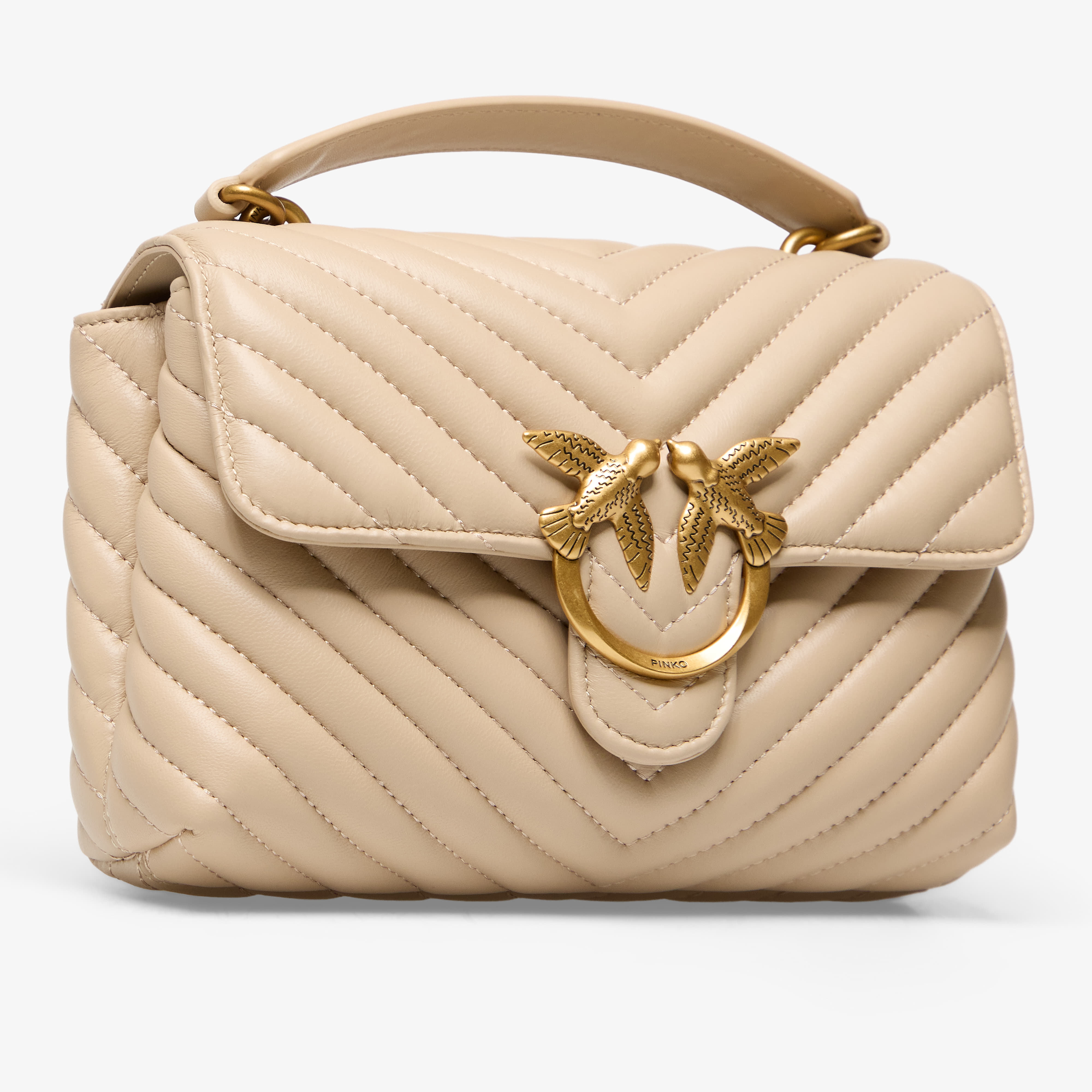 Pinko Pinko Love Lady Puff Mini Cl Sheep Nappa Antique Gold-coloured Universal - 5
