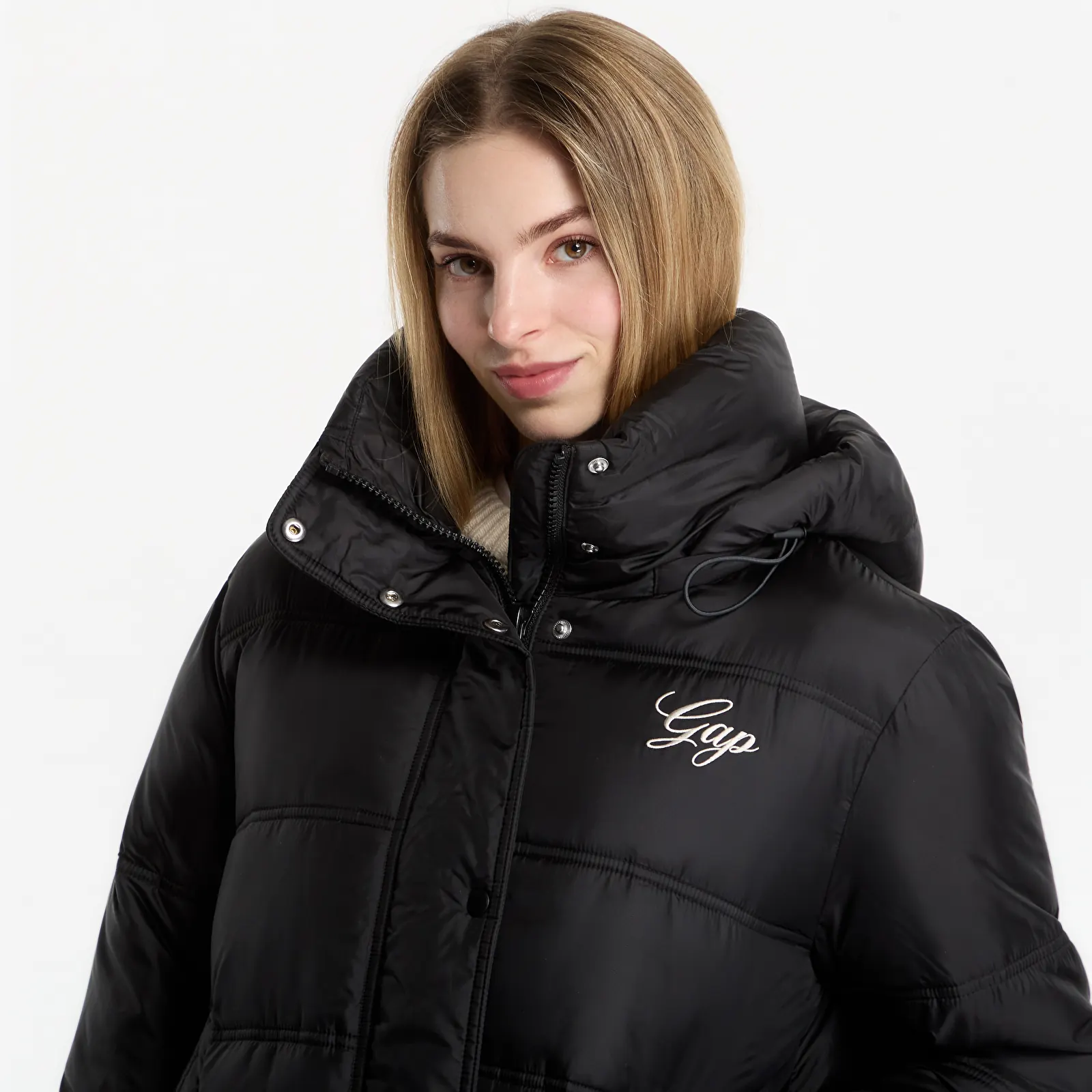 Vestes  GAP PrimaLoft Quilted Jacket Black