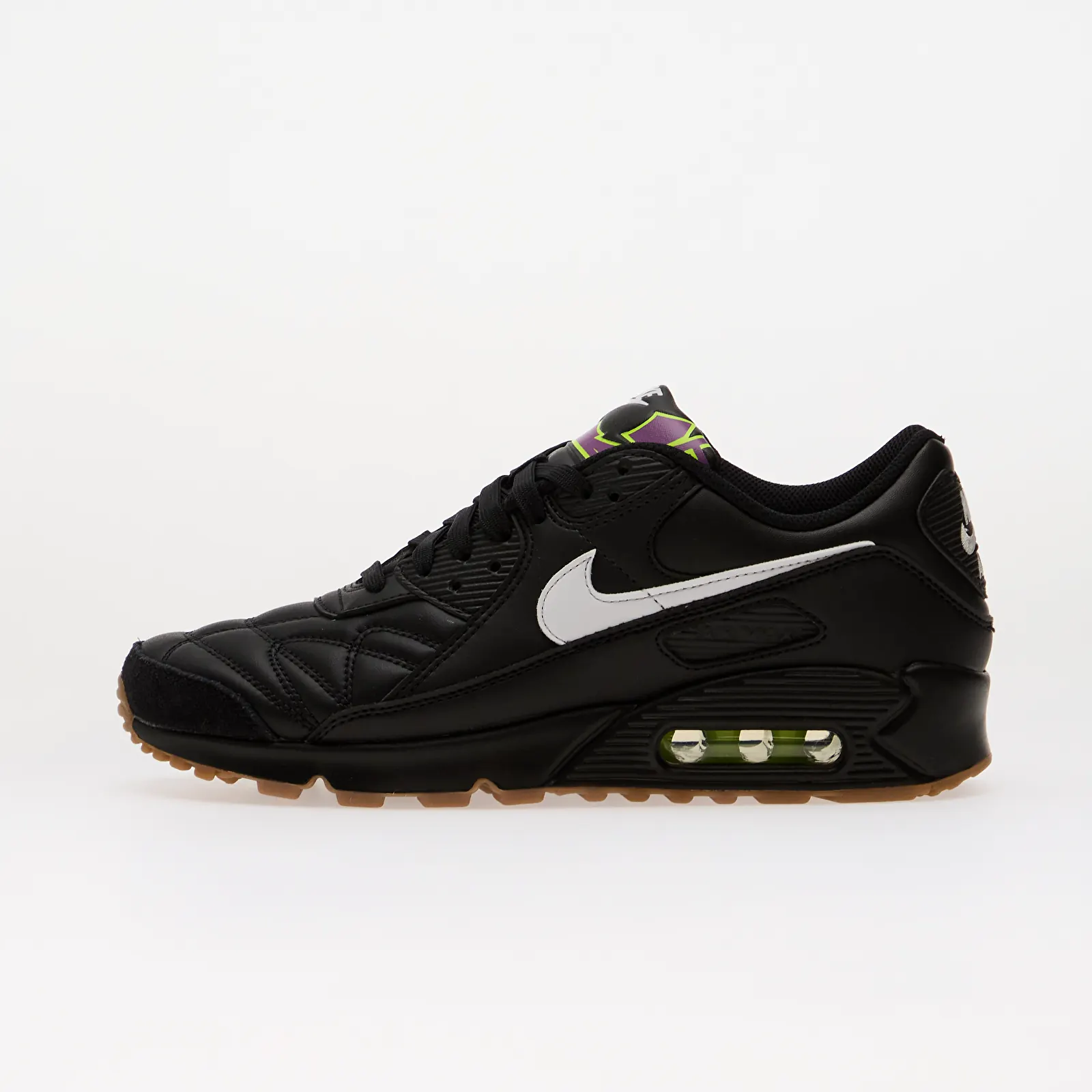 Moške superge Nike Air Max 90 Premium Black/ White-Gum Med Brown-Volt