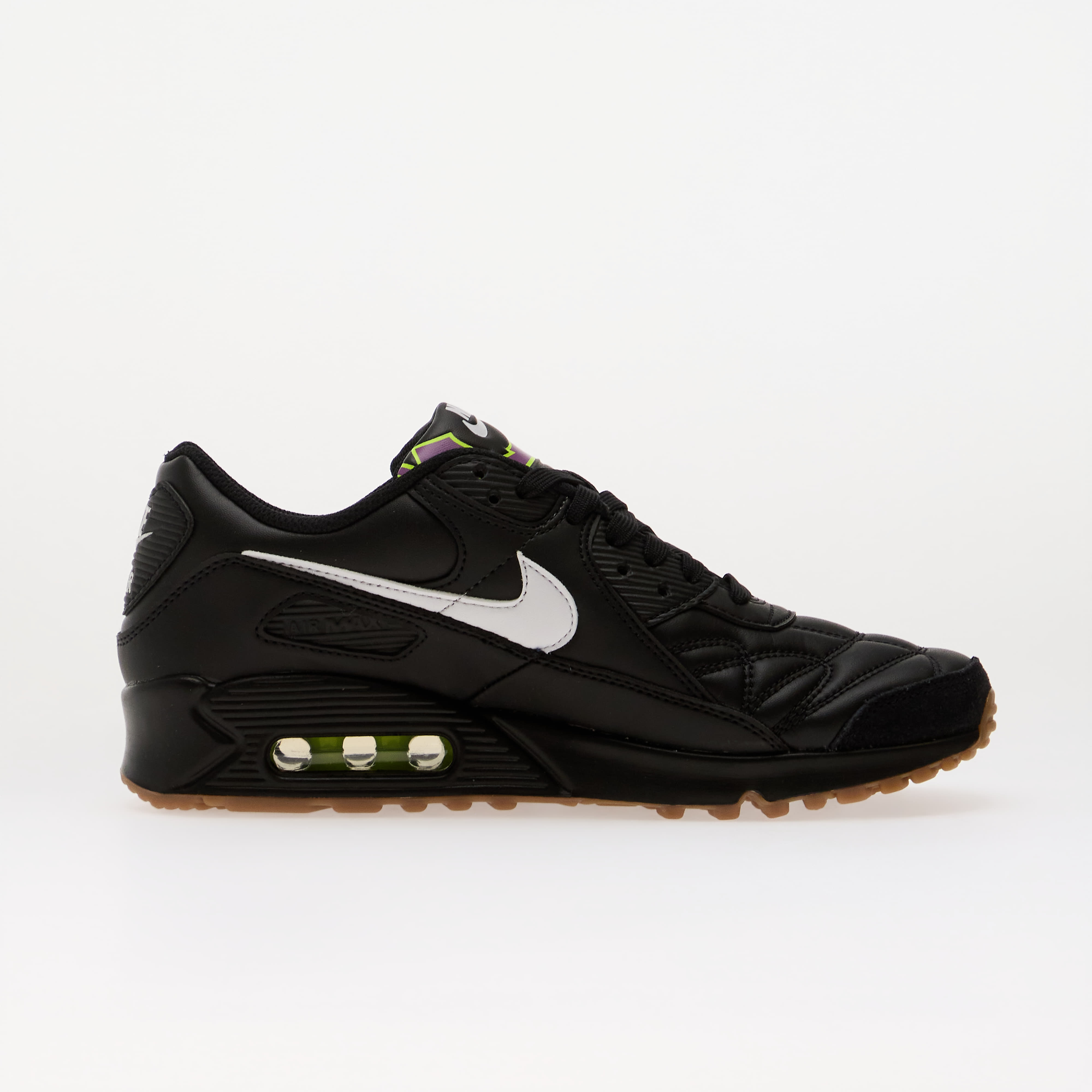 Nike Sneakers Nike Air Max 90 Premium Black/ White-Gum Med Brown-Volt EUR 43 - 3