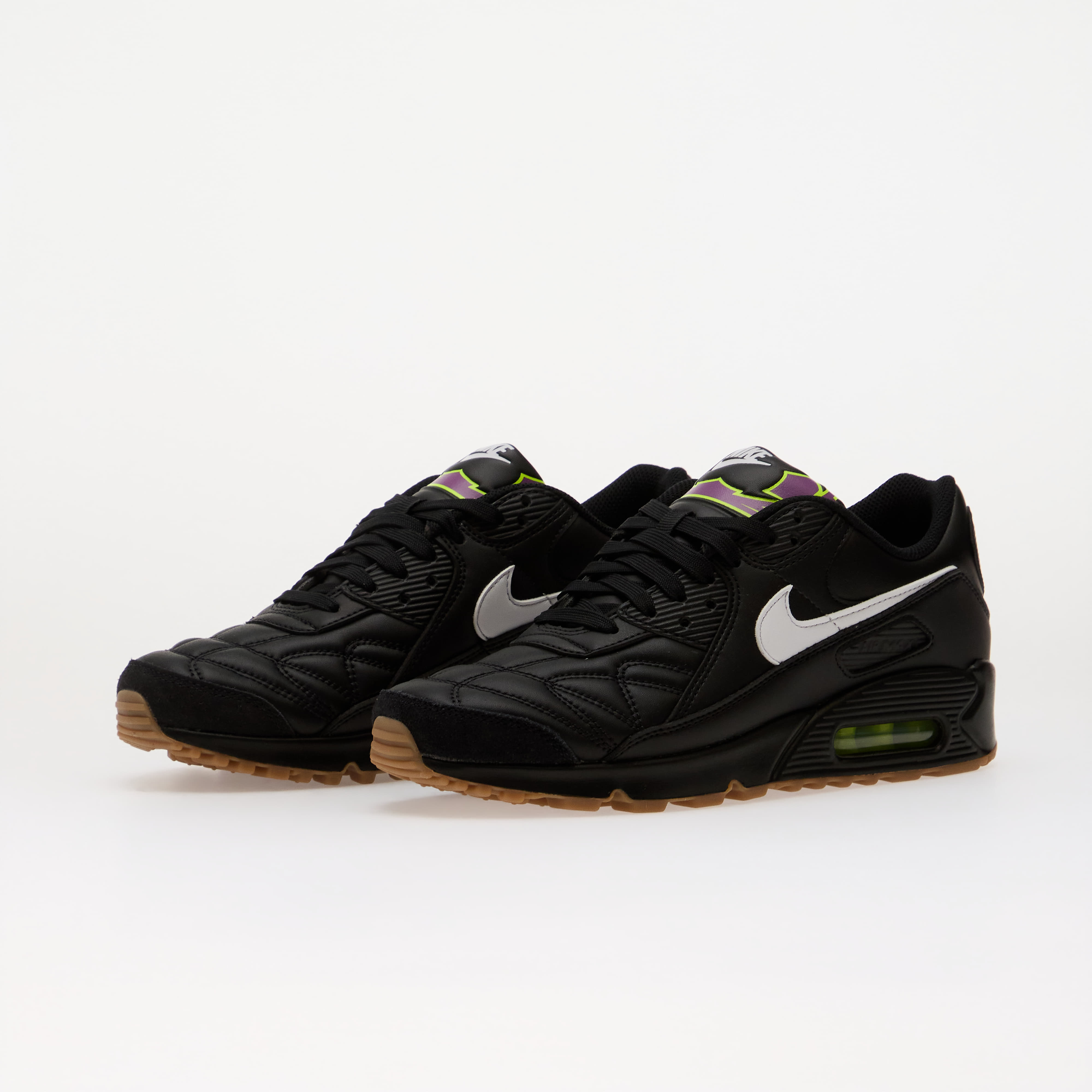 Nike Sneakers Nike Air Max 90 Premium Black/ White-Gum Med Brown-Volt EUR 43 - 6