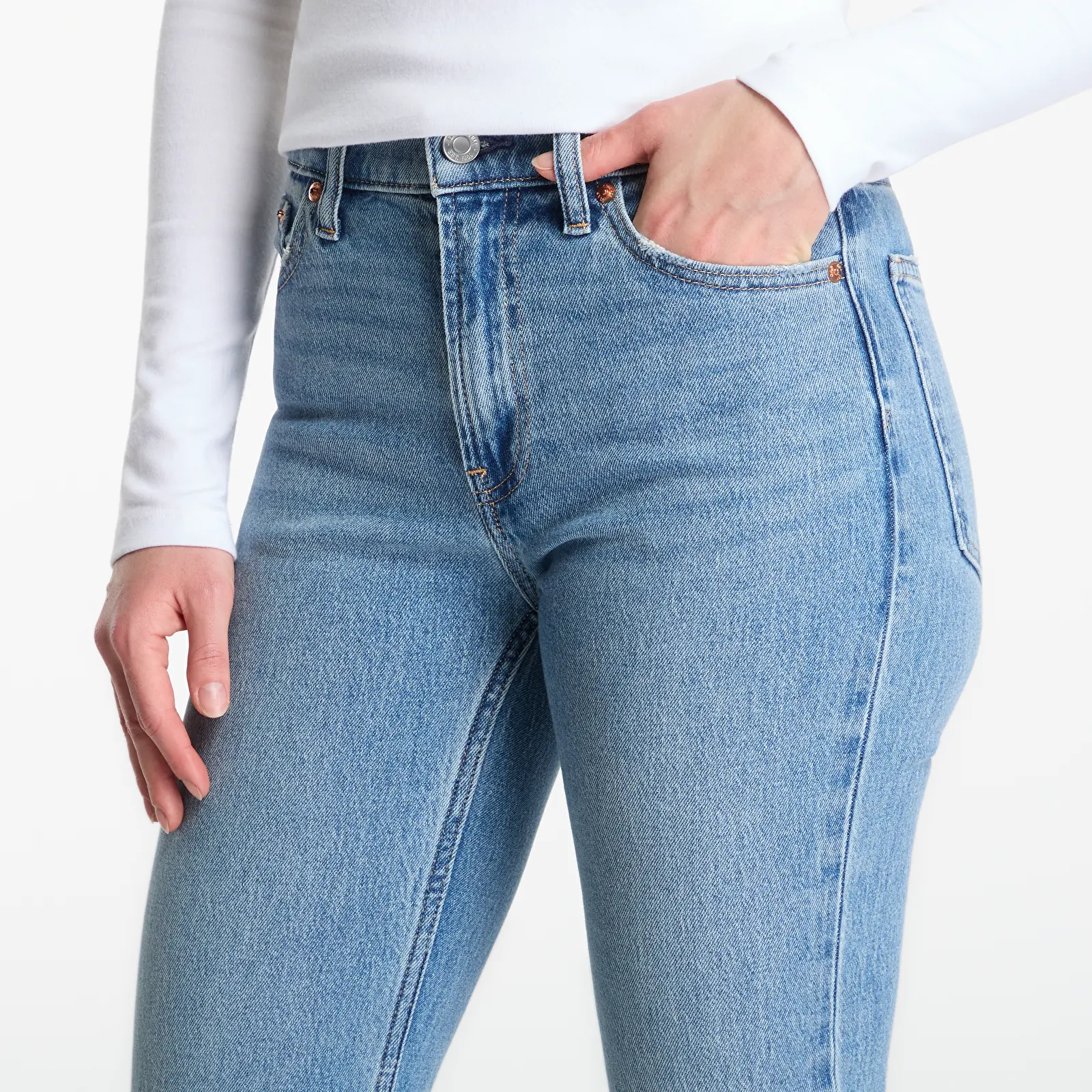 Jeans GAP High Rise 90s Slim Straight Jeans Blue