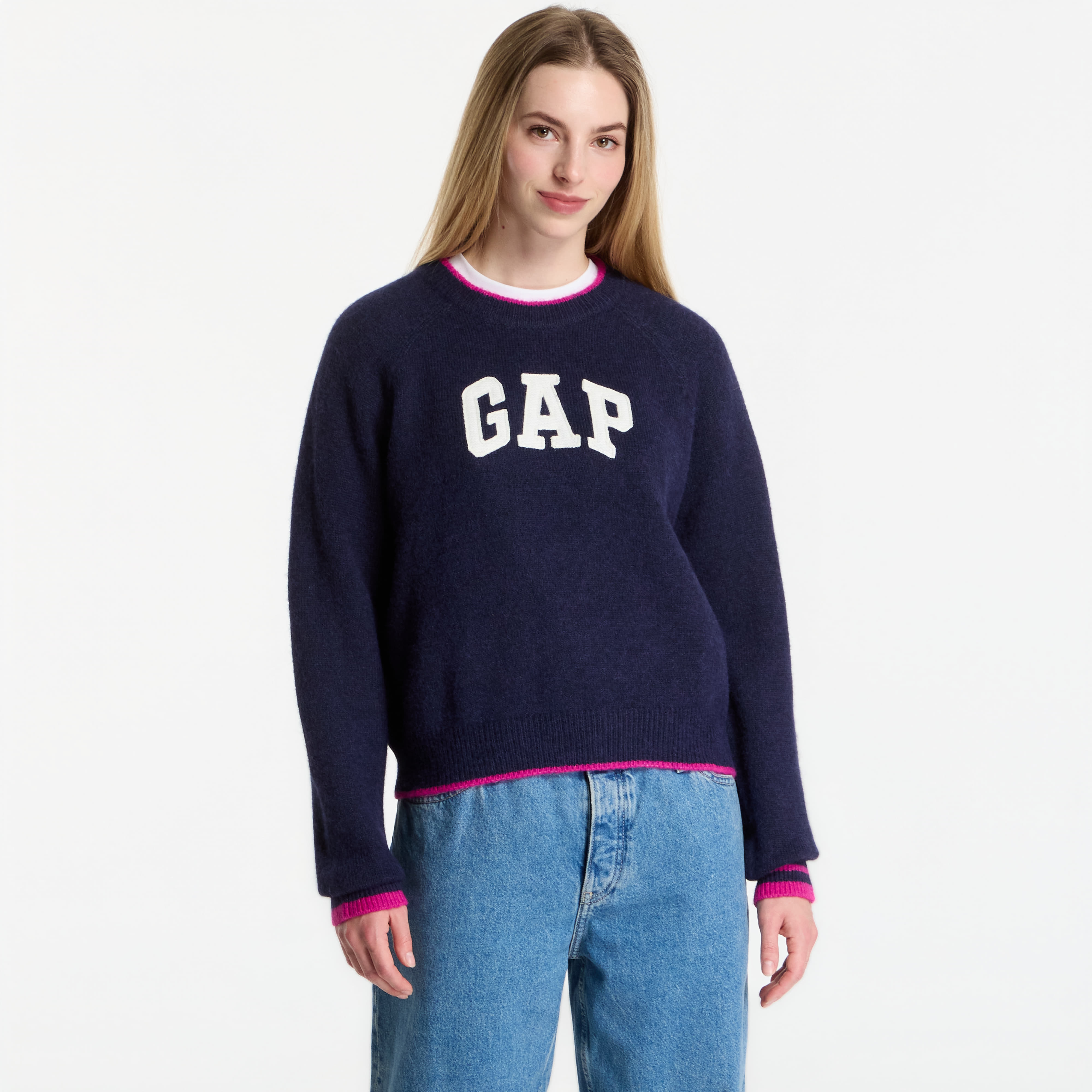 Пуловер GAP Logo Sweater Navy M