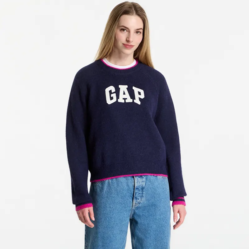 Pulóver GAP Logo Sweater Navy