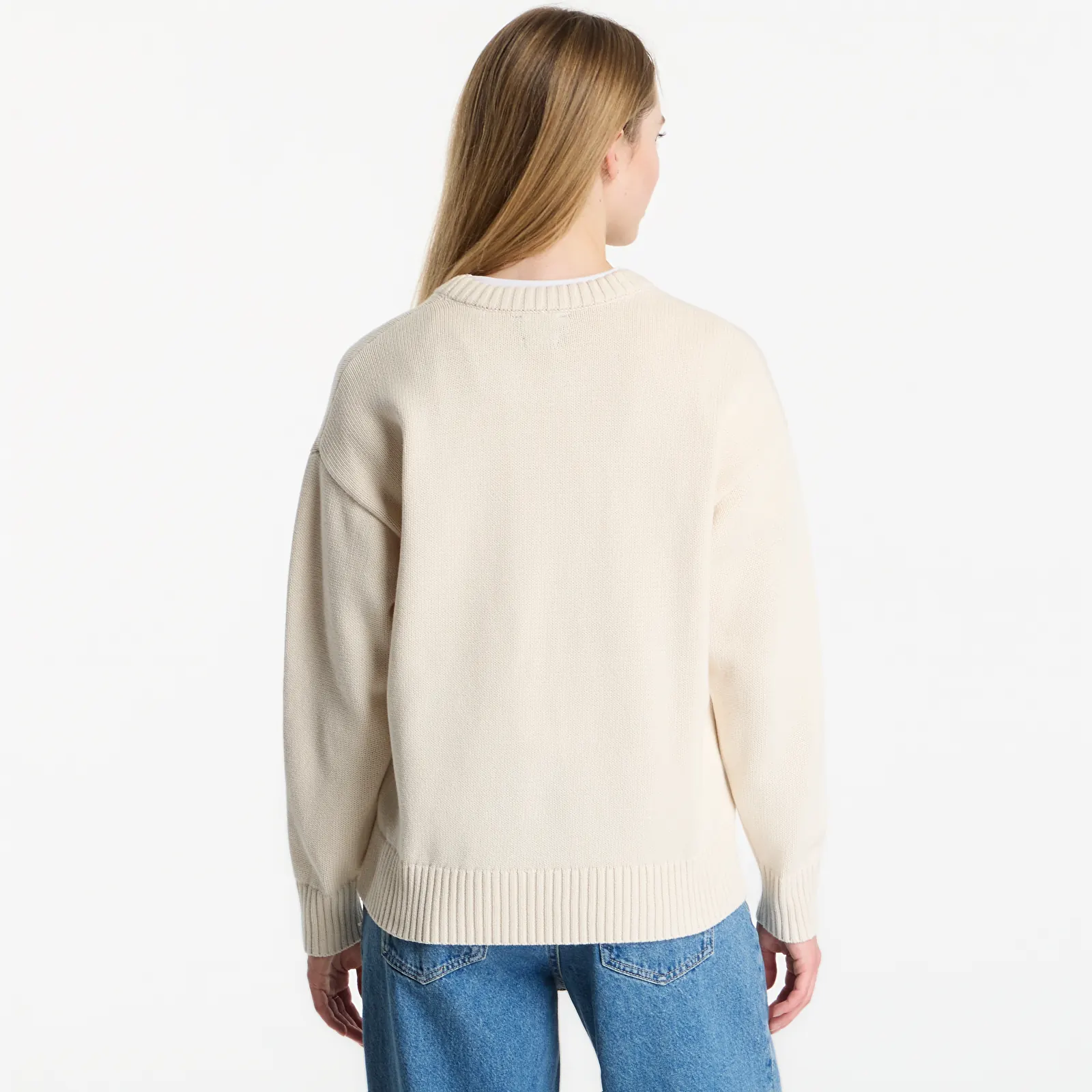 Дамски пуловери GAP Oversized Cotton Brannan Bear Sweater Beige