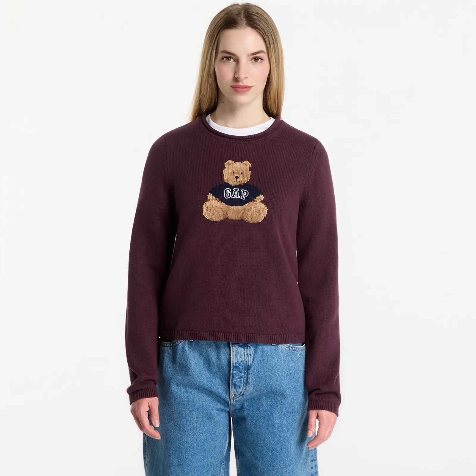 Gensere GAP Cotton Brannan Bear Sweater Purple