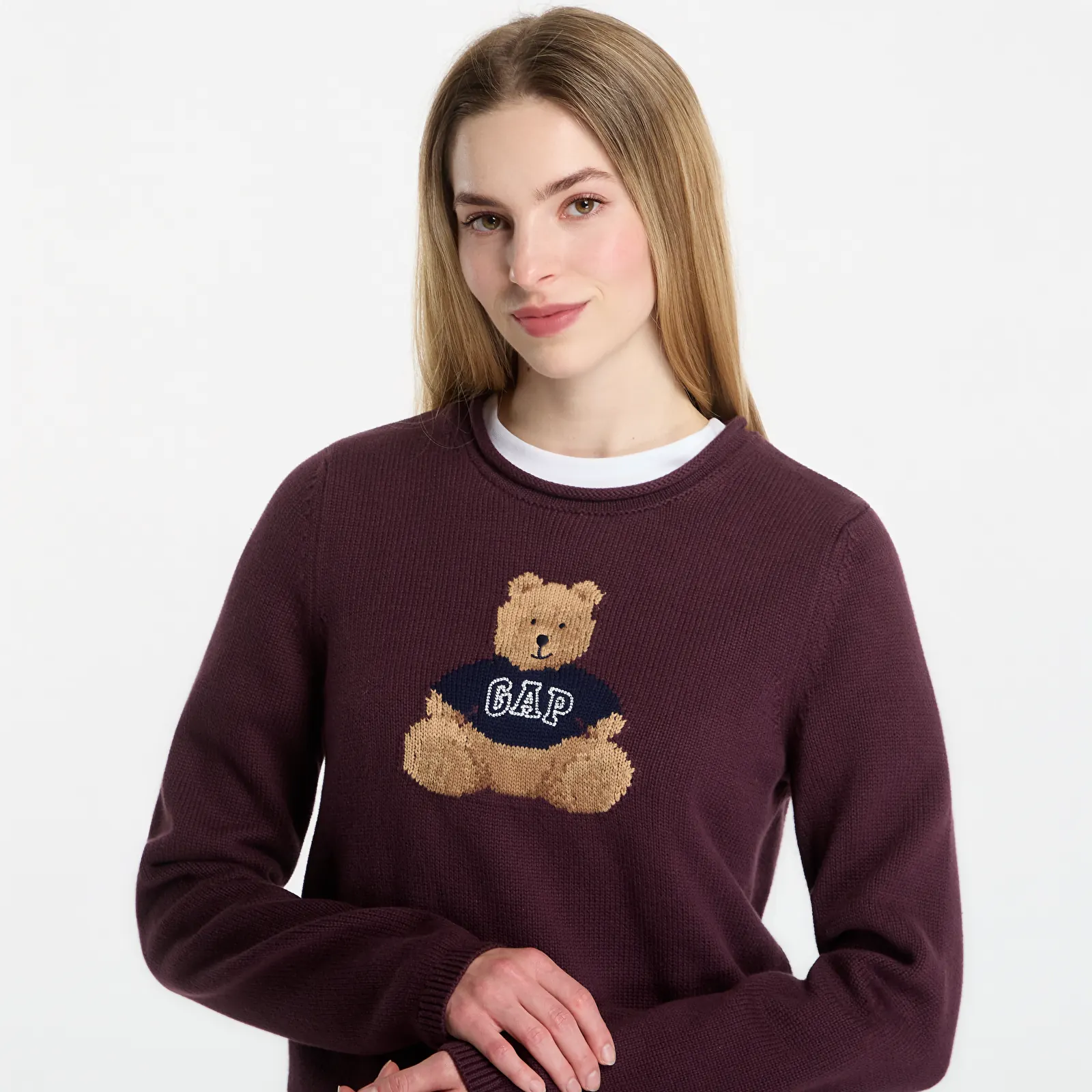 Gensere GAP Cotton Brannan Bear Sweater Purple