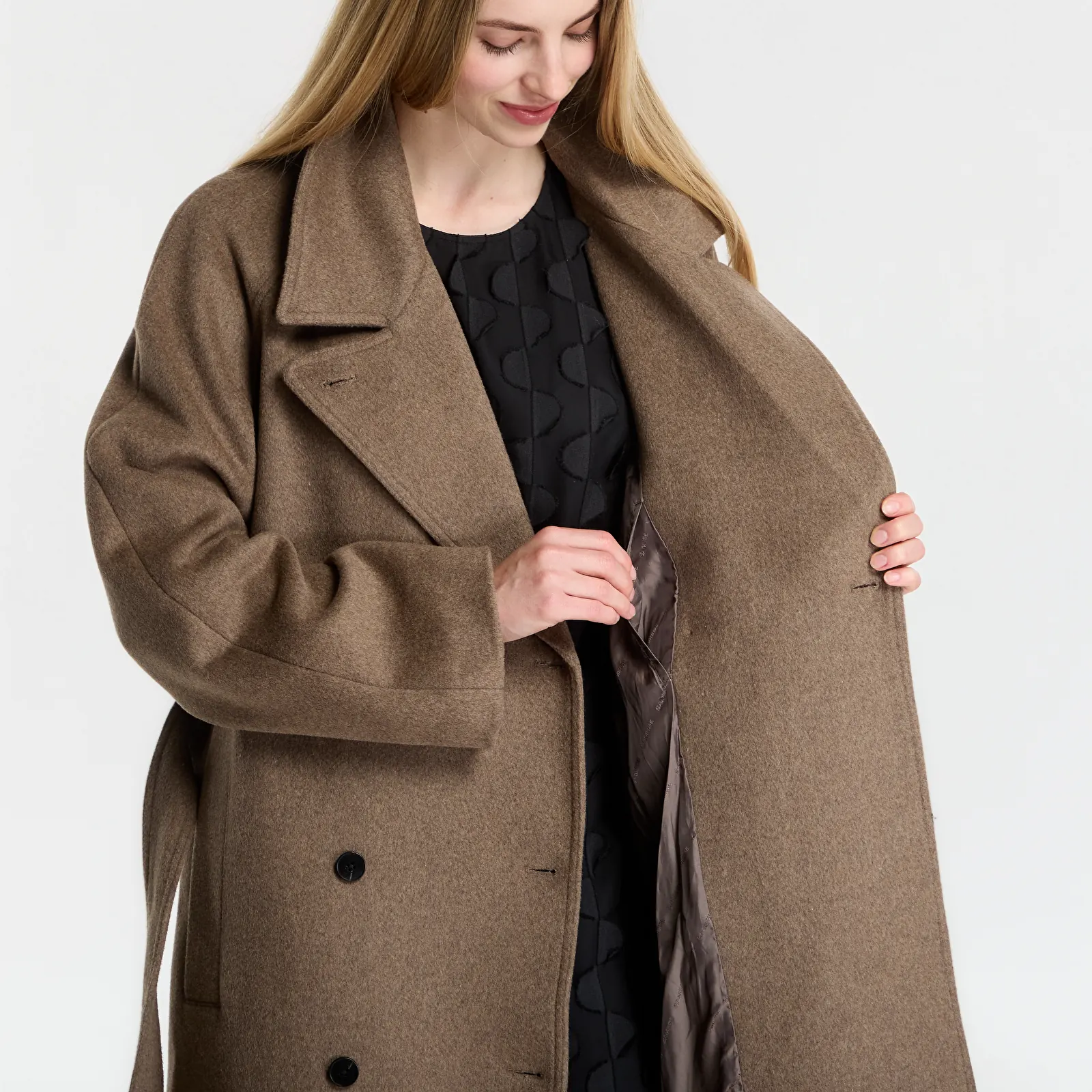 Палта Samsøe Samsøe Sahannen Coat Lead Gray Mel.