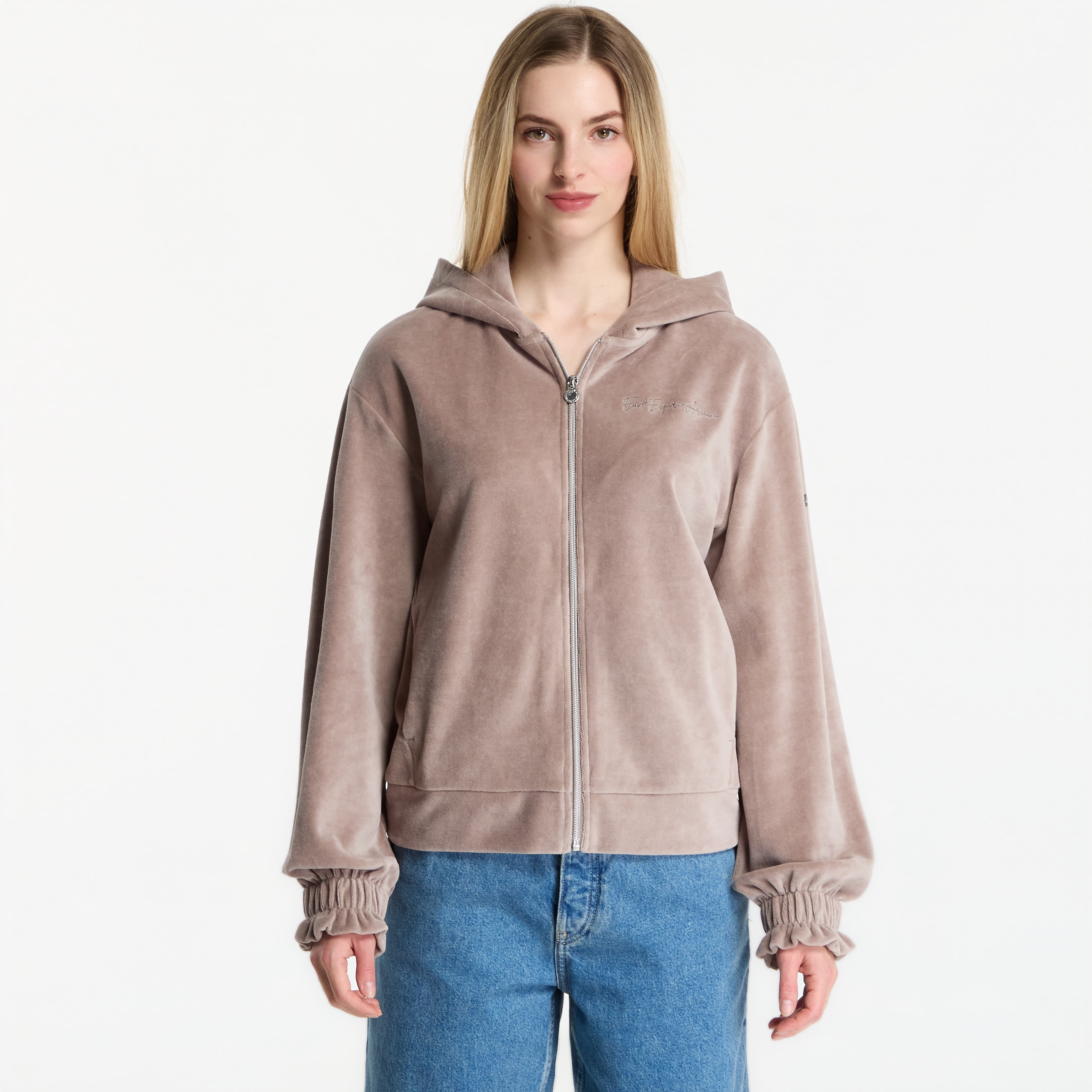 Суитшърт EA7 Emporio Armani Train Athletic Velour W Hoodie Cinder M