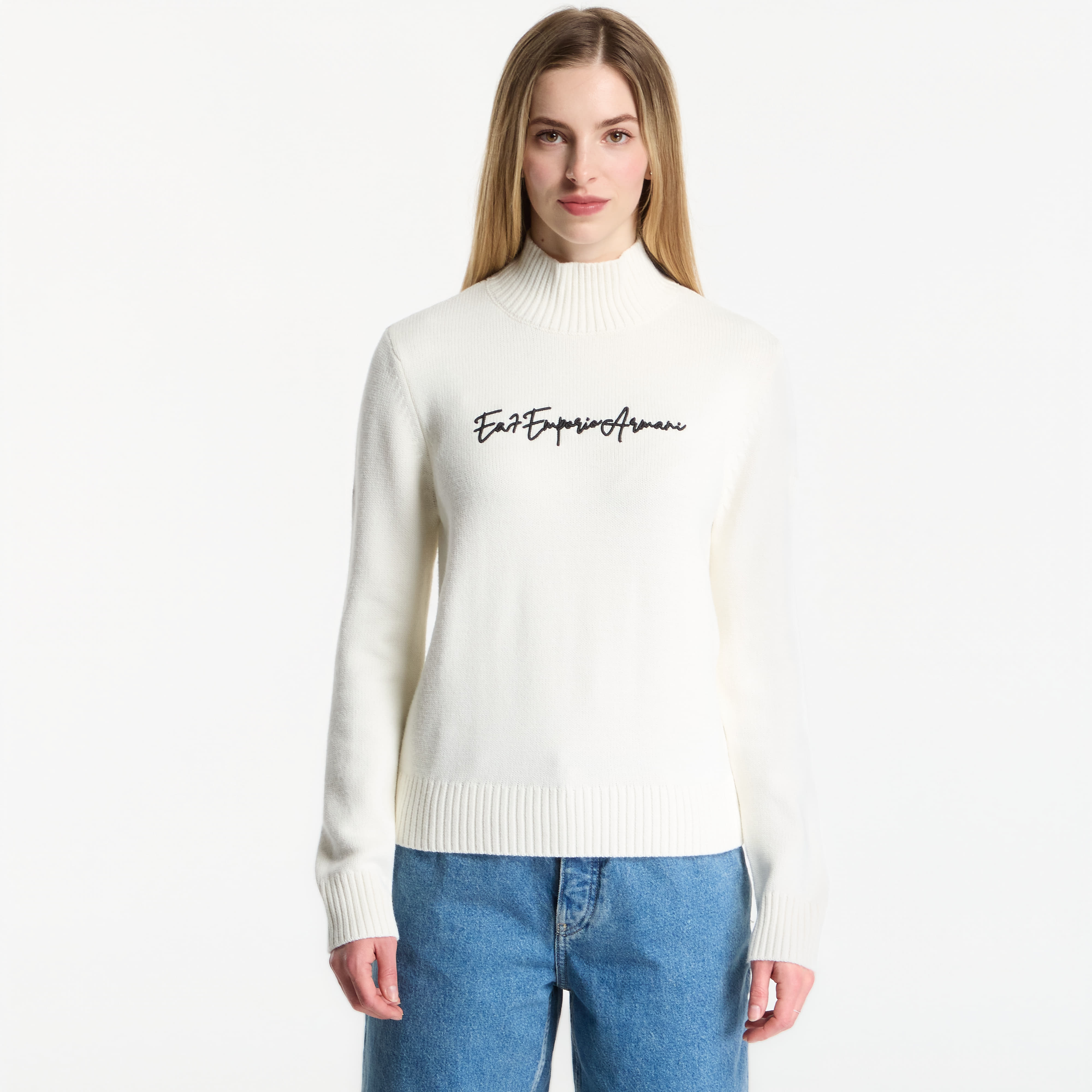 Пуловер EA7 Emporio Armani Train Apres Ski W Knitted Hn Snow White M