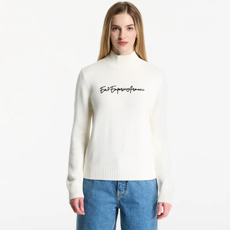 Tröja EA7 Emporio Armani Train Apres Ski W Knitted Hn Snow White
