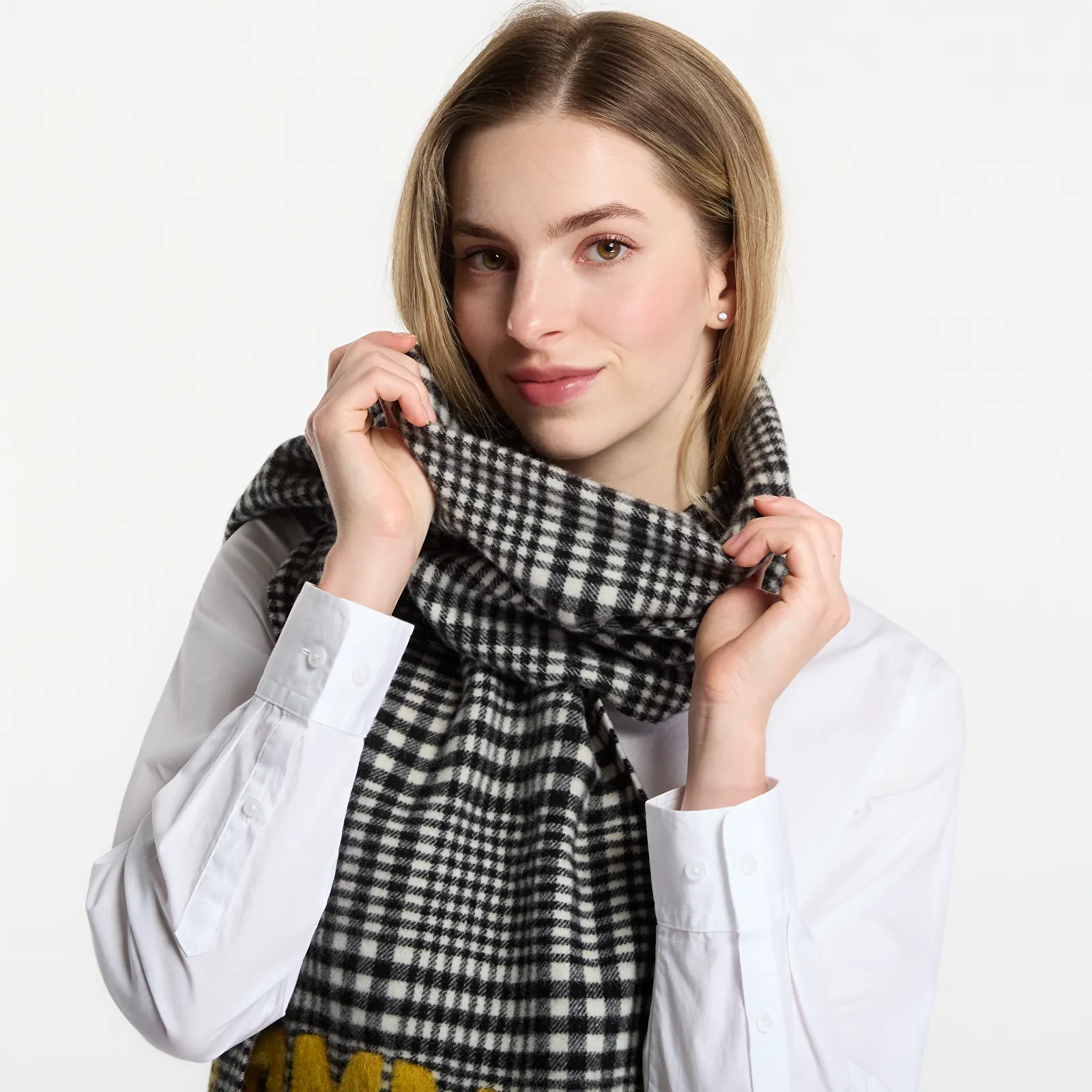 Scarves Tommy Hilfiger Th Varsity Check Scarf Black/ White Check