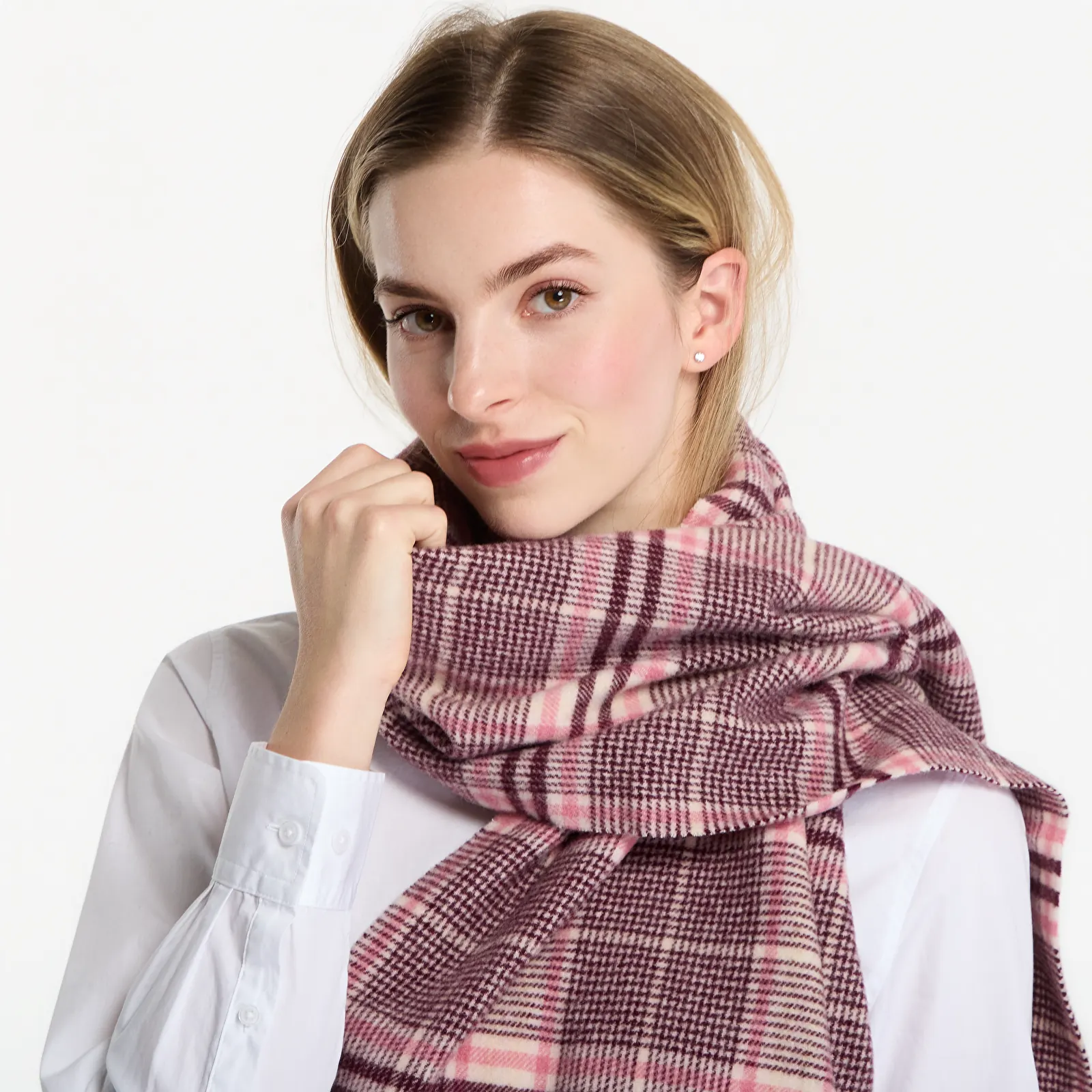 Scarves Tommy Hilfiger Th Varsity Check Scarf Pink Check