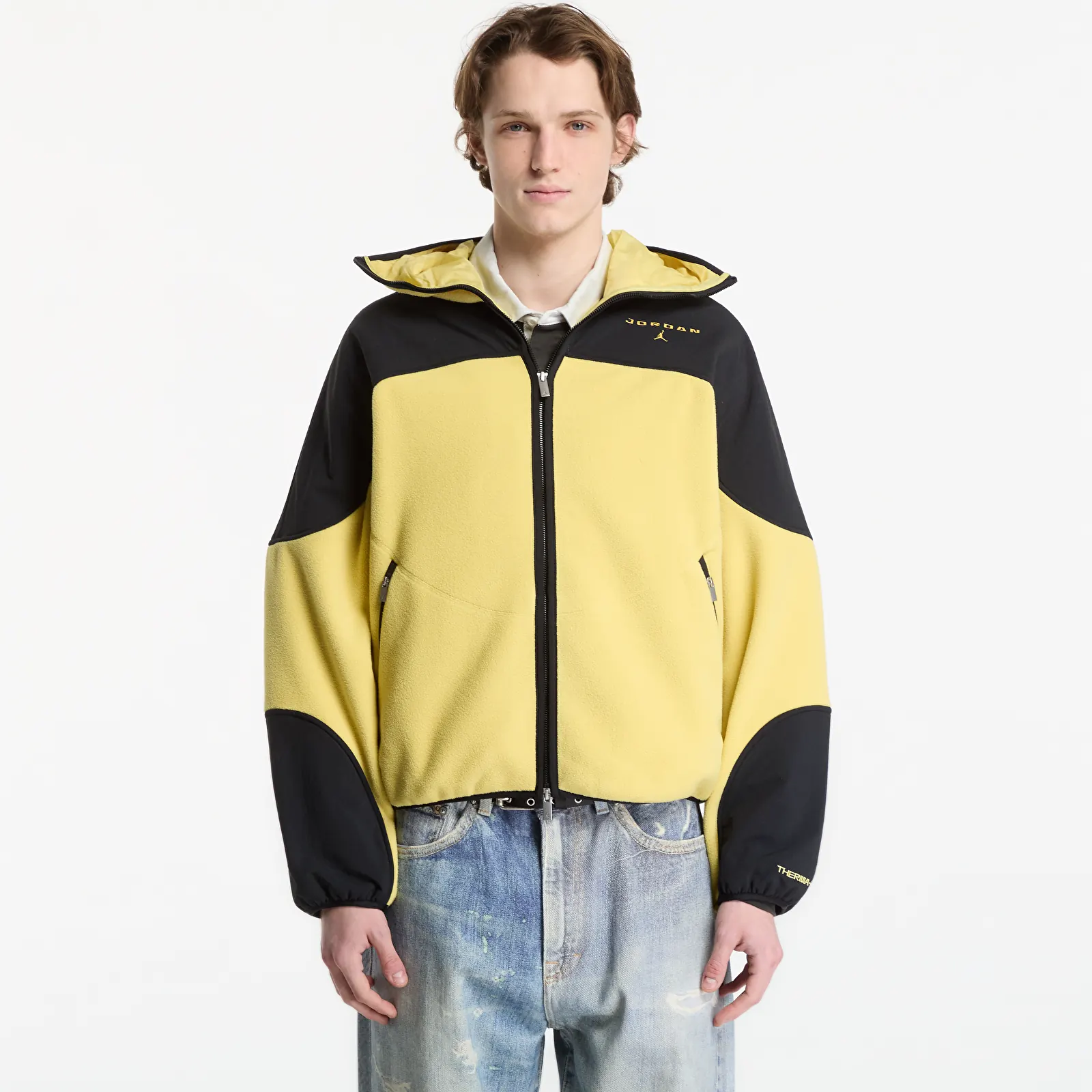Herren-Sweatshirts Jordan Flight Mountainside Therma-FIT Full-Zip Hoodie Celery/ Black/ Celery
