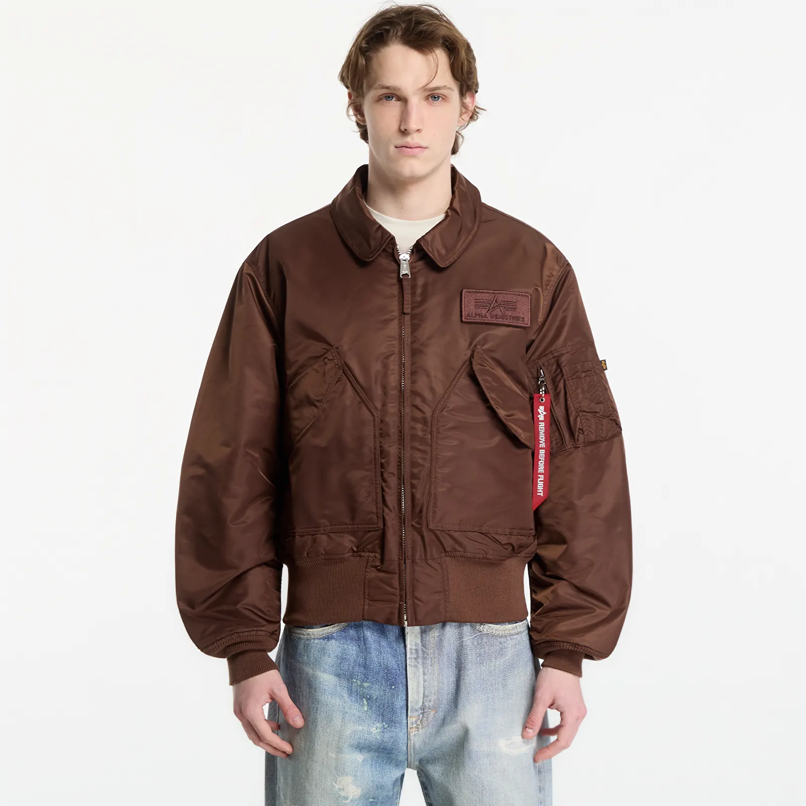 Vestes bomber homme Alpha Industries CWU-45 Heritage Powder Brown