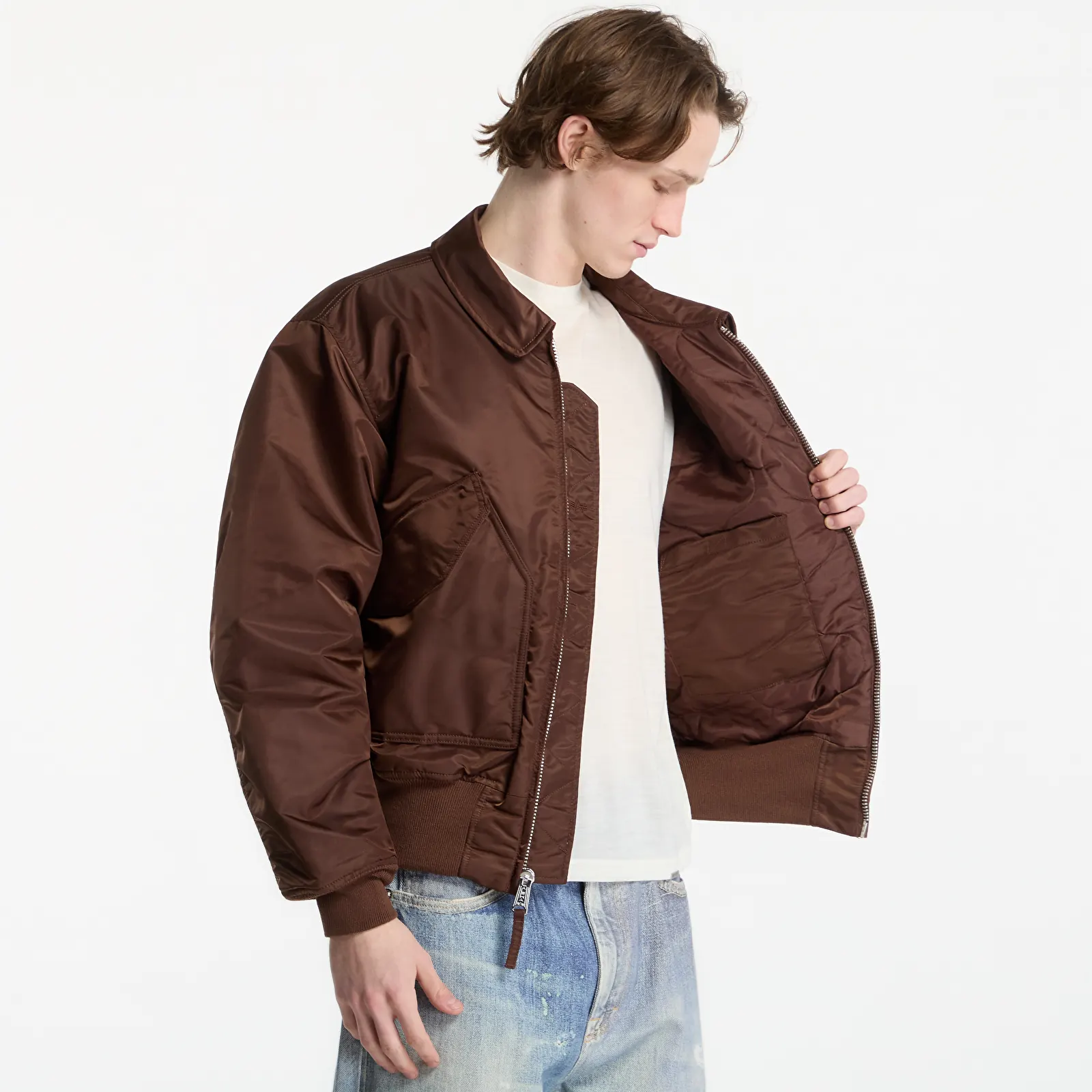 Vestes bomber homme Alpha Industries CWU-45 Heritage Powder Brown