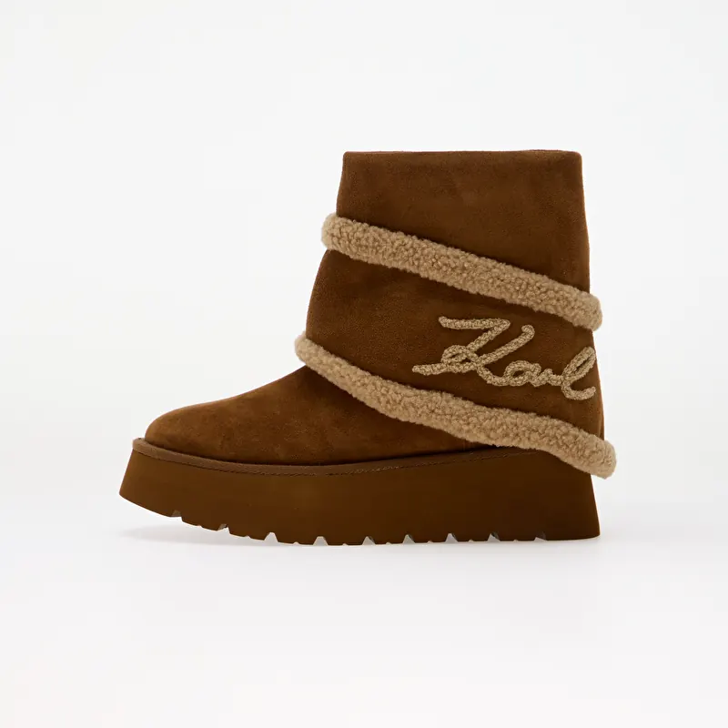Karl Lagerfeld Jeans Skylar Winter Fold Down Mid Mid Brown Suede