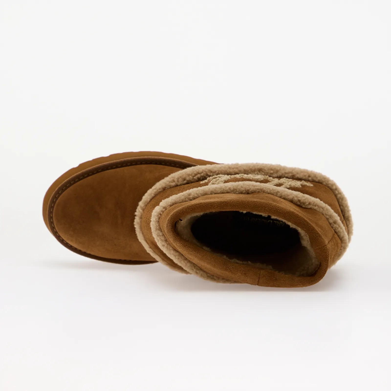 Дамски ботуши Karl Lagerfeld Jeans Skylar Winter Fold Down Mid Mid Brown Suede
