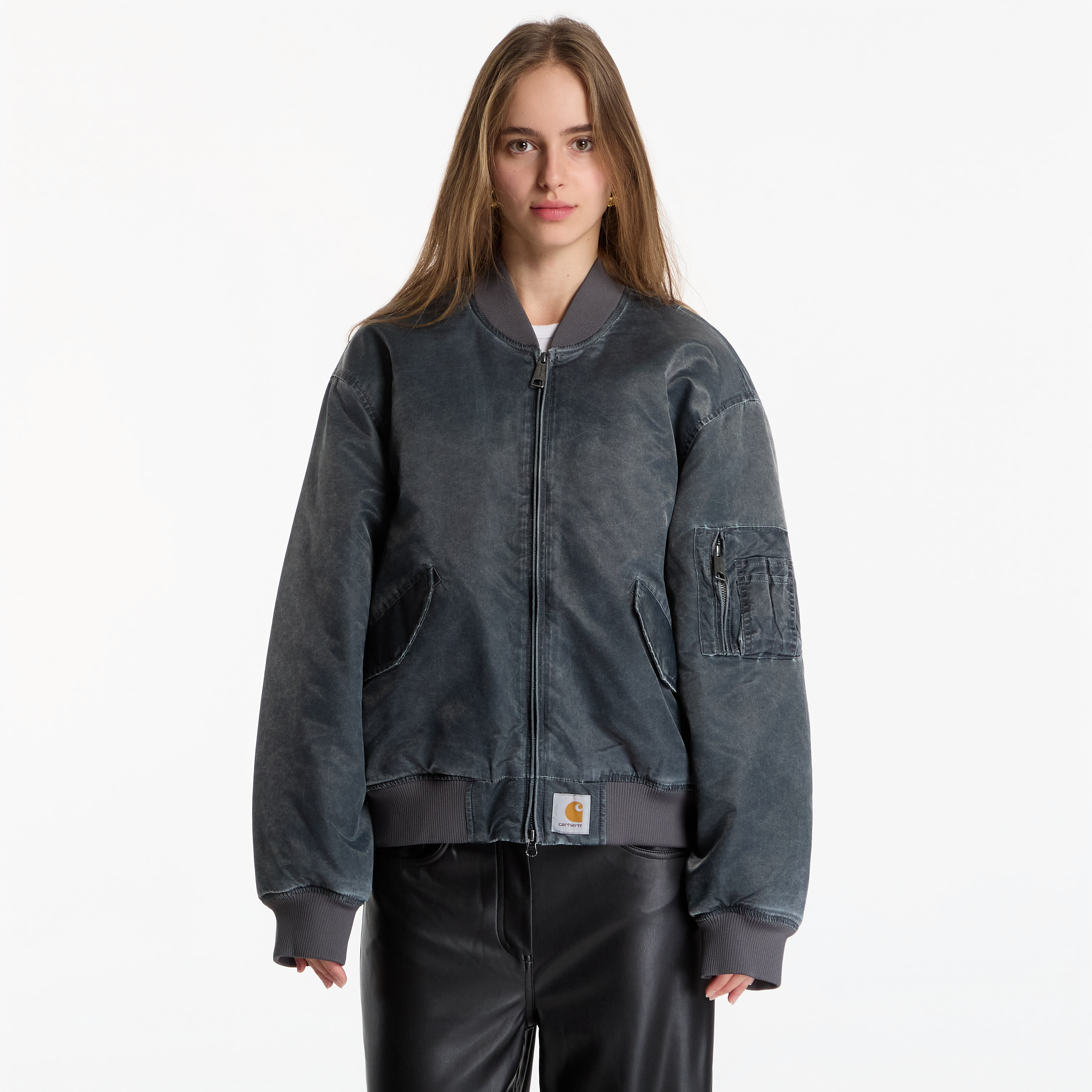 Яке Carhartt WIP Orman Bomber UNISEX Raven Heavy Enzyme Wash S