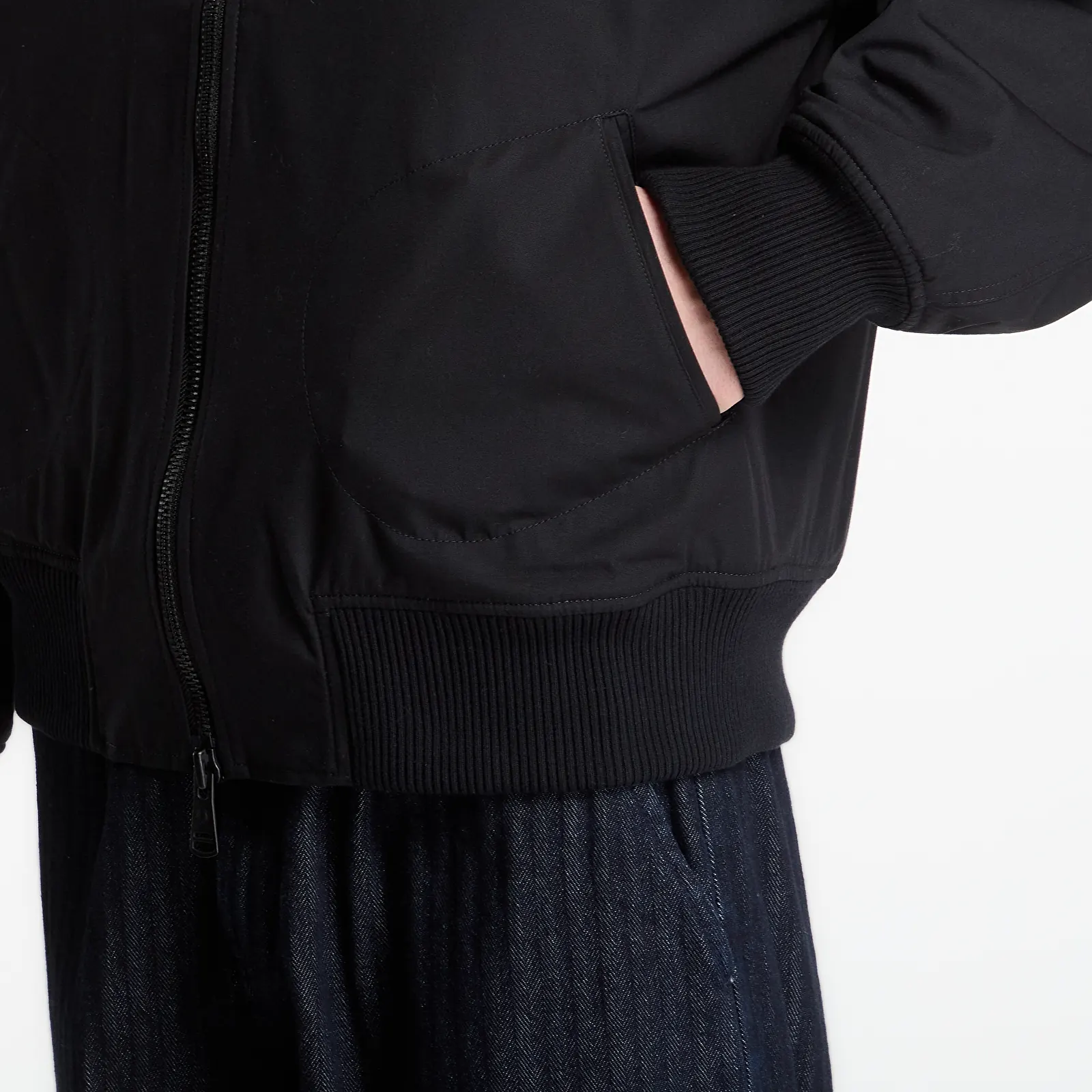 Vestes bomber homme FRED PERRY Black Canvas Bomber Jacket Black