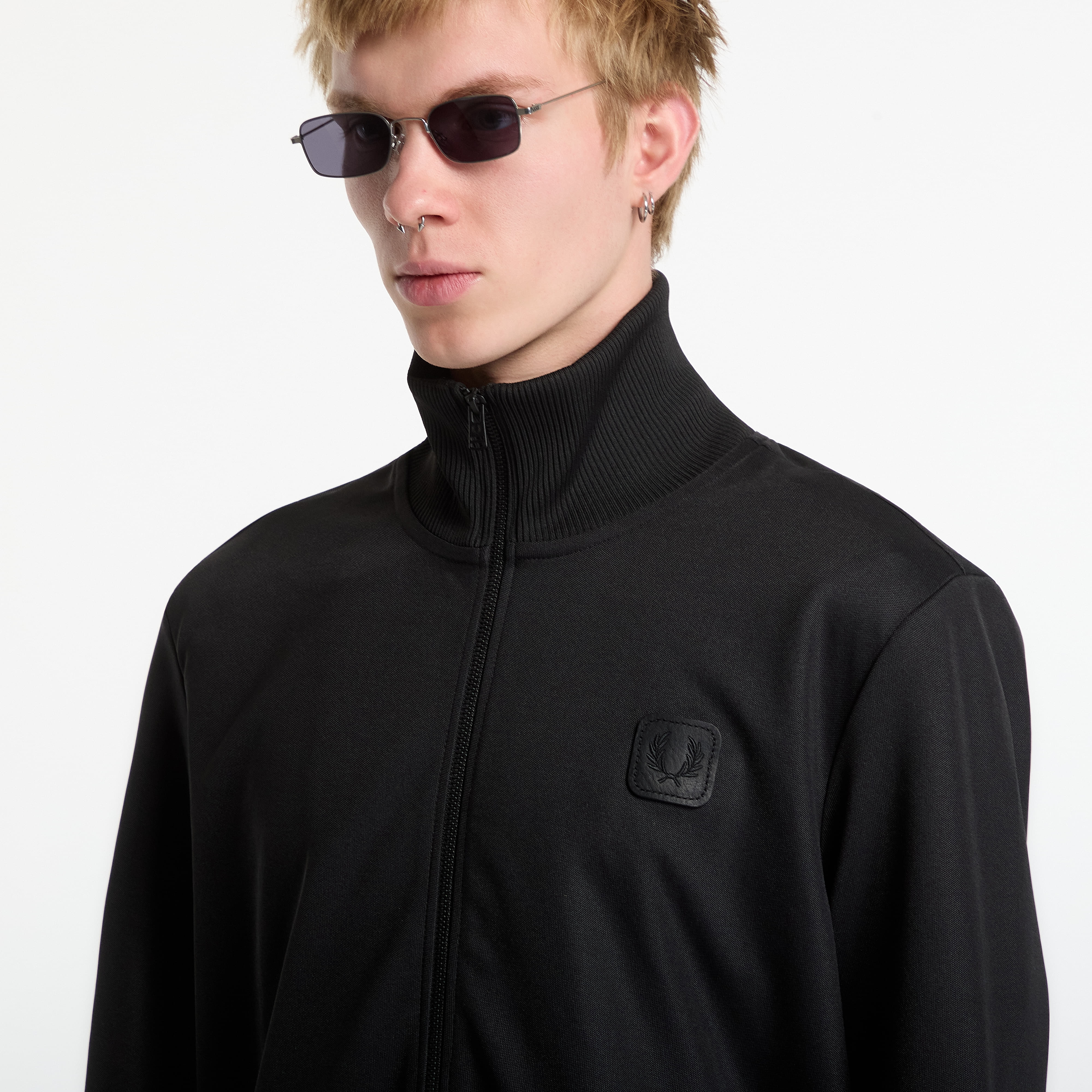 Яке FRED PERRY Black Canvas Track Jacket Black XL