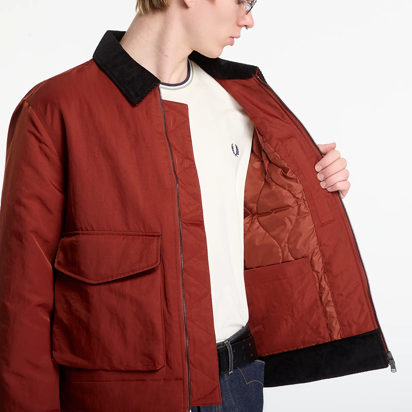 Meeste jakid FRED PERRY Nylon Caban Jacket Black