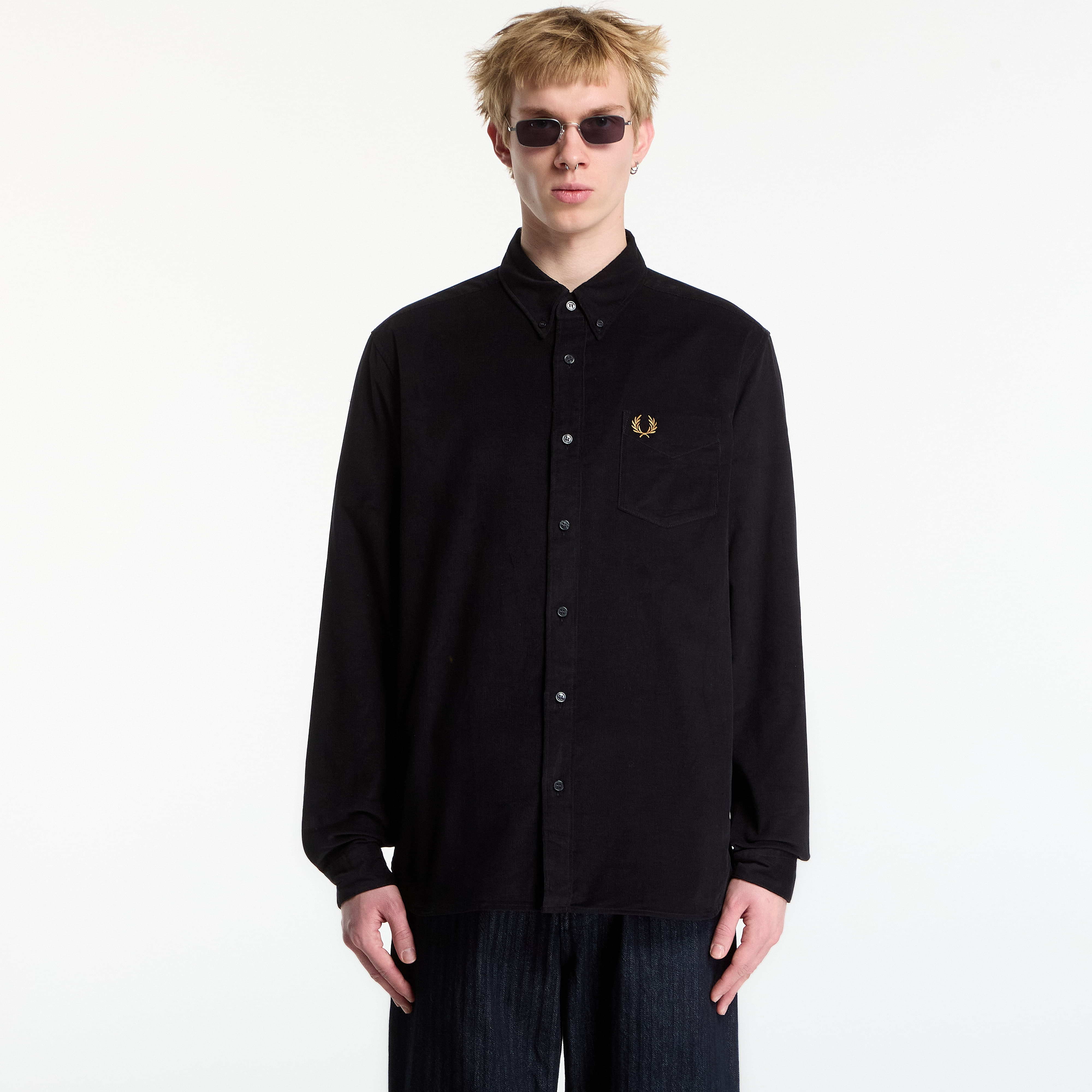 Риза FRED PERRY Needle Cord Shirt Black M