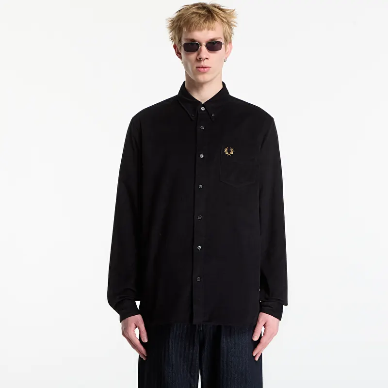 Skjorte FRED PERRY Needle Cord Shirt Black
