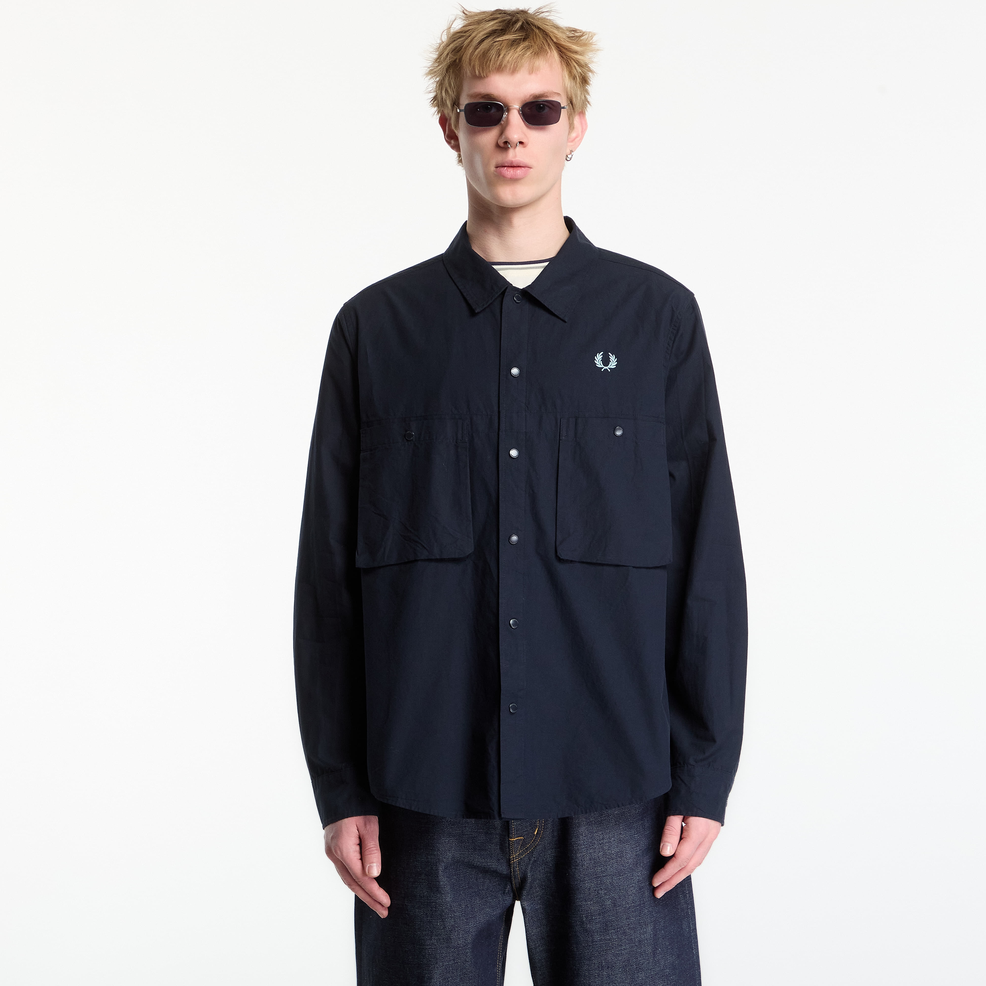 Риза FRED PERRY Relaxed Cotton Overshirt White L