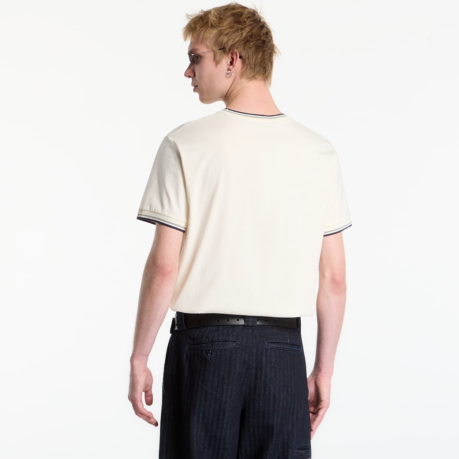T-skjorter for menn FRED PERRY Twin Tipped T-shirt White