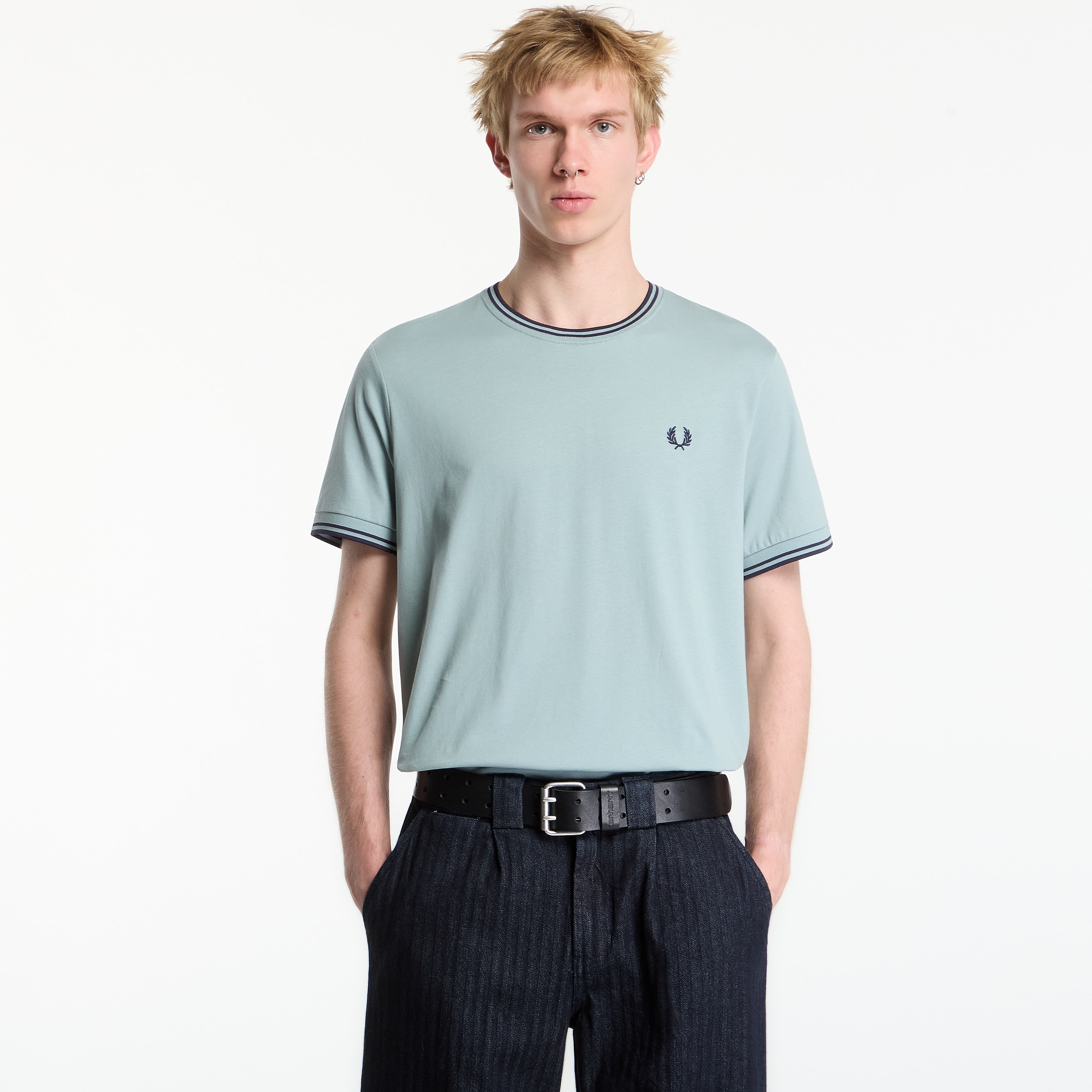 Тениска FRED PERRY Twin Tipped T-shirt White XXL
