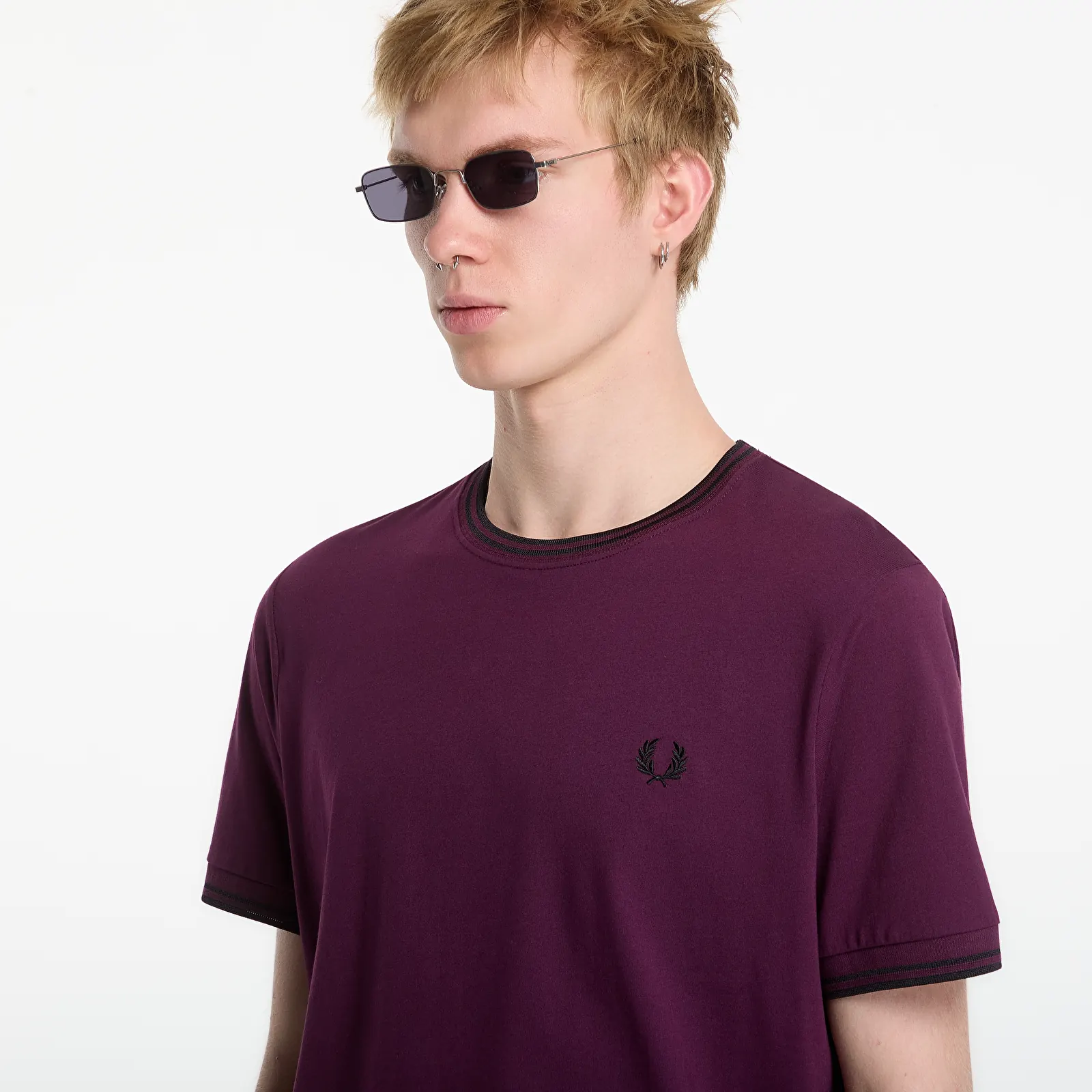 Men's T-shirts FRED PERRY Twin Tipped T-shirt White