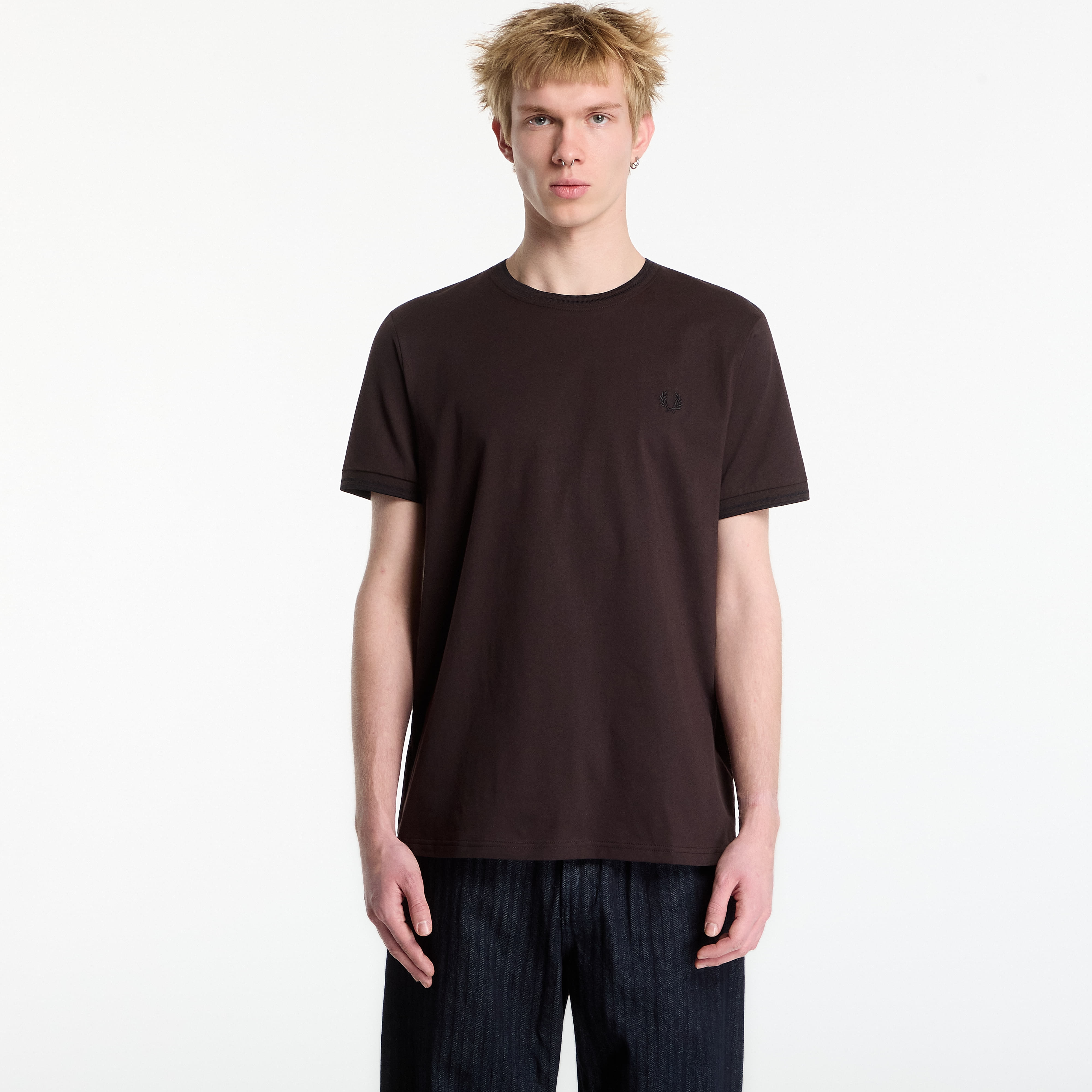 Тениска FRED PERRY Twin Tipped T-shirt Brown S