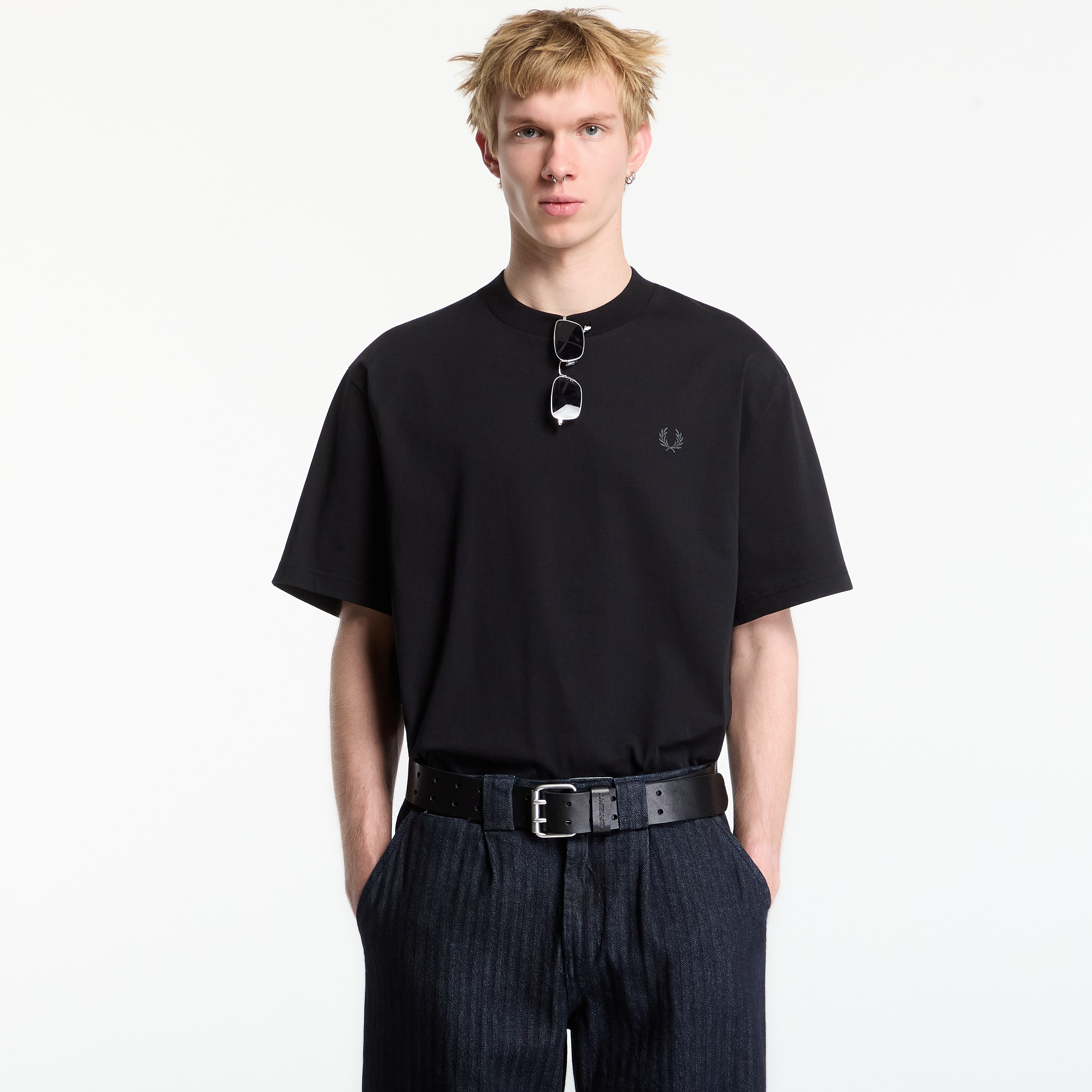 Тениска FRED PERRY Reflective Print Tshirt Black L