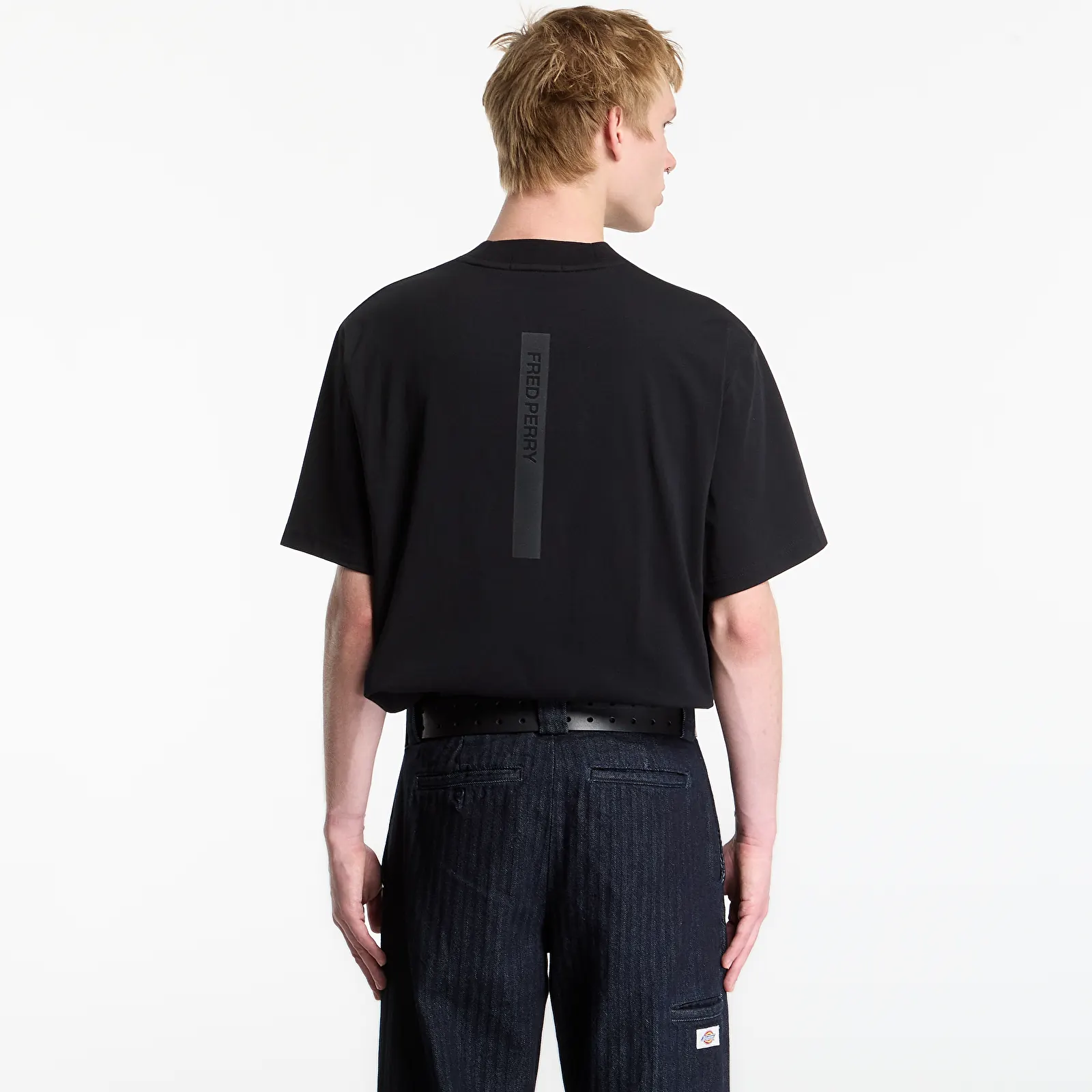 Men's T-shirts FRED PERRY Reflective Print Tshirt Black