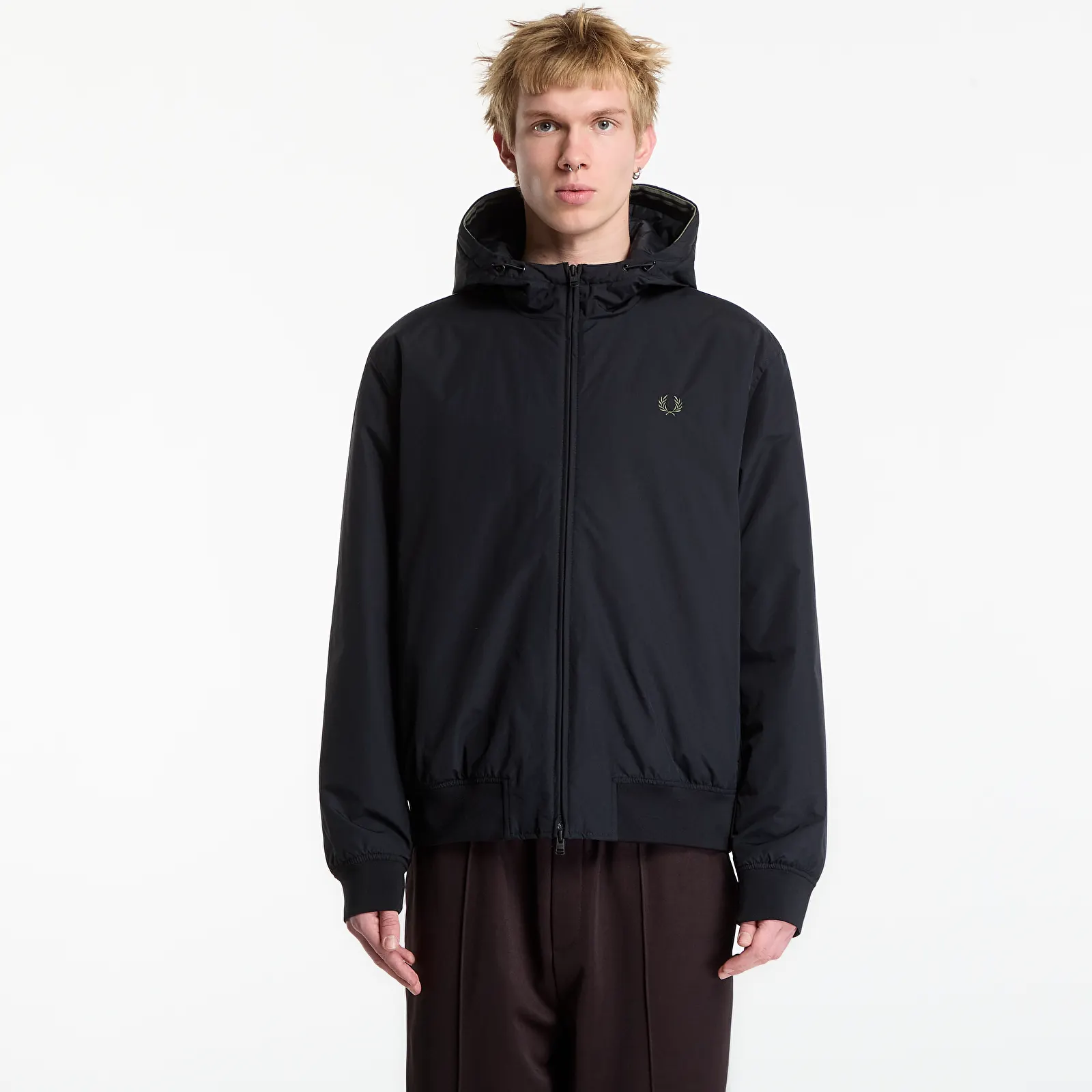 Chaquetas de hombre FRED PERRY Hooded Brentham Jacket Black