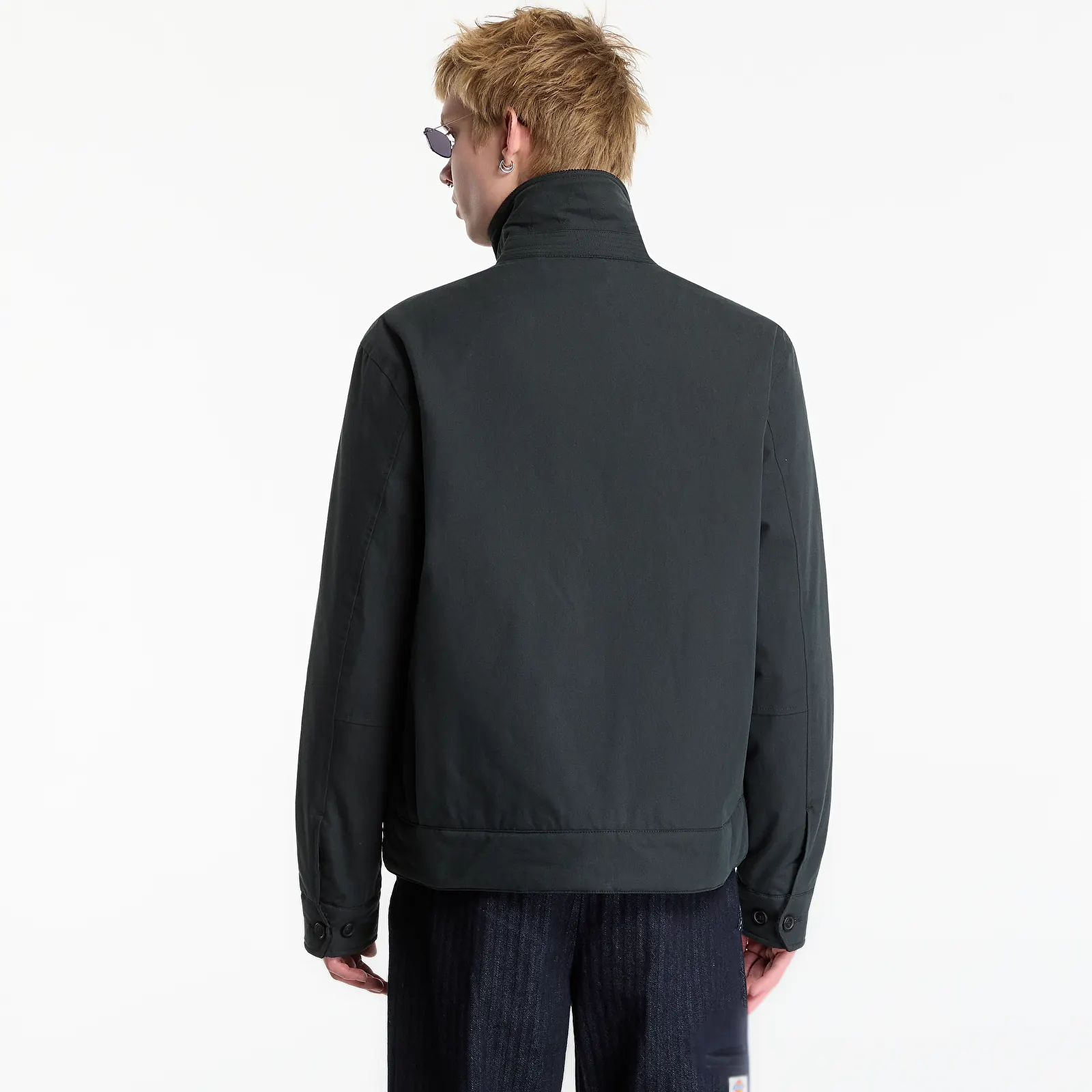 Pánské bundy FRED PERRY Cotton Caban Jacket Green