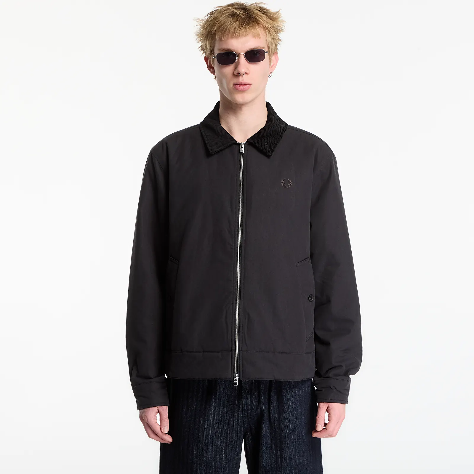 Мъжки якета FRED PERRY Cotton Caban Jacket Black