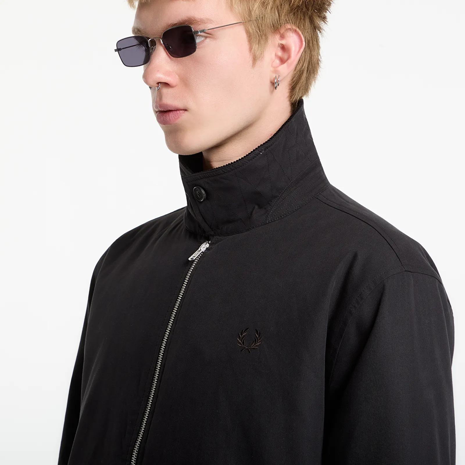 Мъжки якета FRED PERRY Cotton Caban Jacket Black