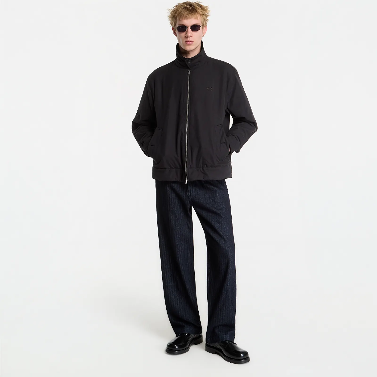 Мъжки якета FRED PERRY Cotton Caban Jacket Black